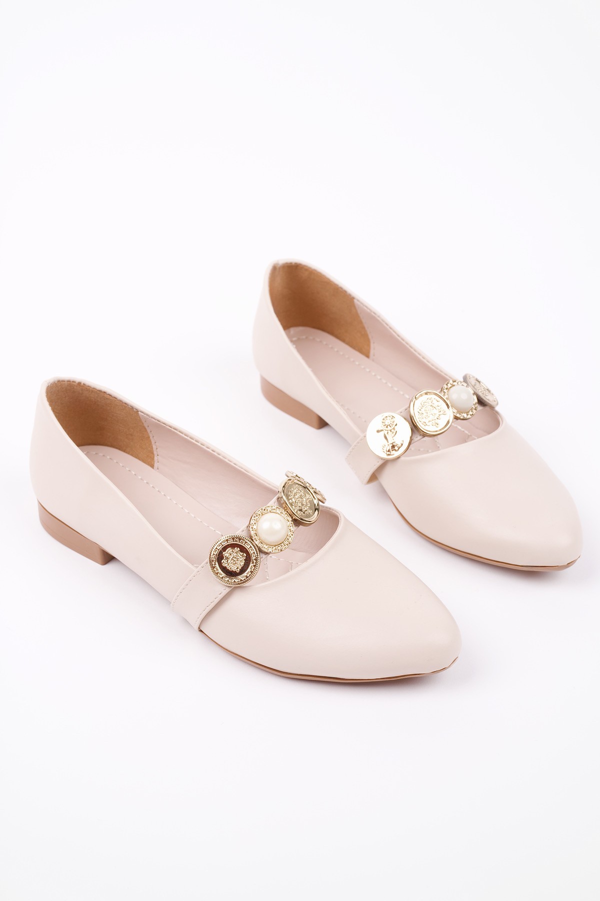 POENA Broş Detaylı Tek Bantlı Günlük Kadın Babet - Görsel 3