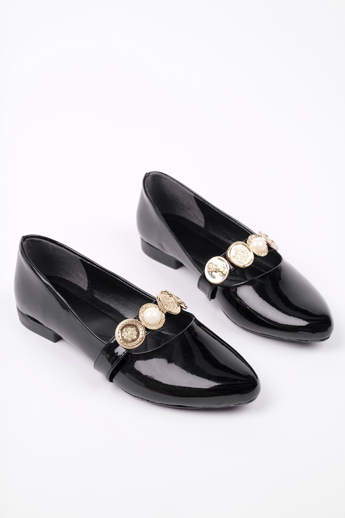 POENA Broş Detaylı Tek Bantlı Günlük Kadın Babet - Görsel 3