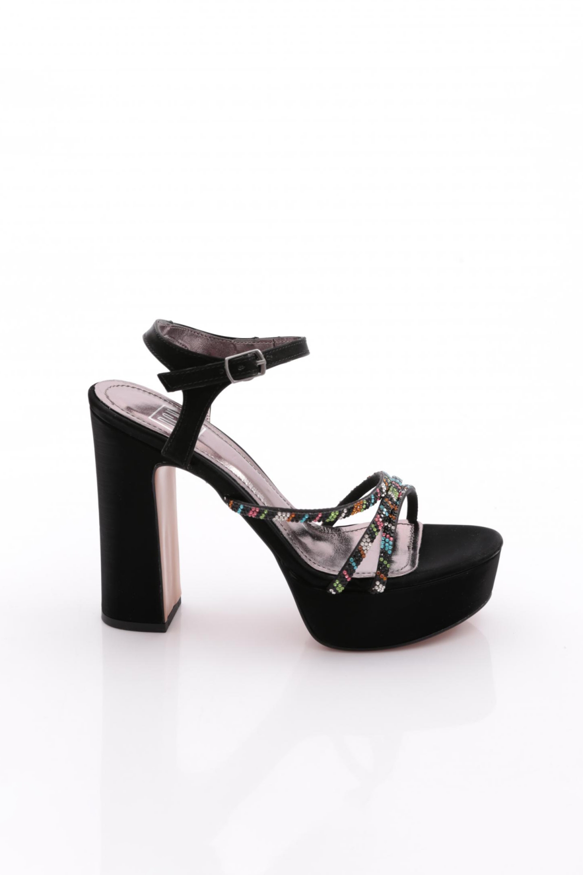 Pm08-K2042 Kadin Kalin Topuklu Abiye Ayakkabi - Görsel 2