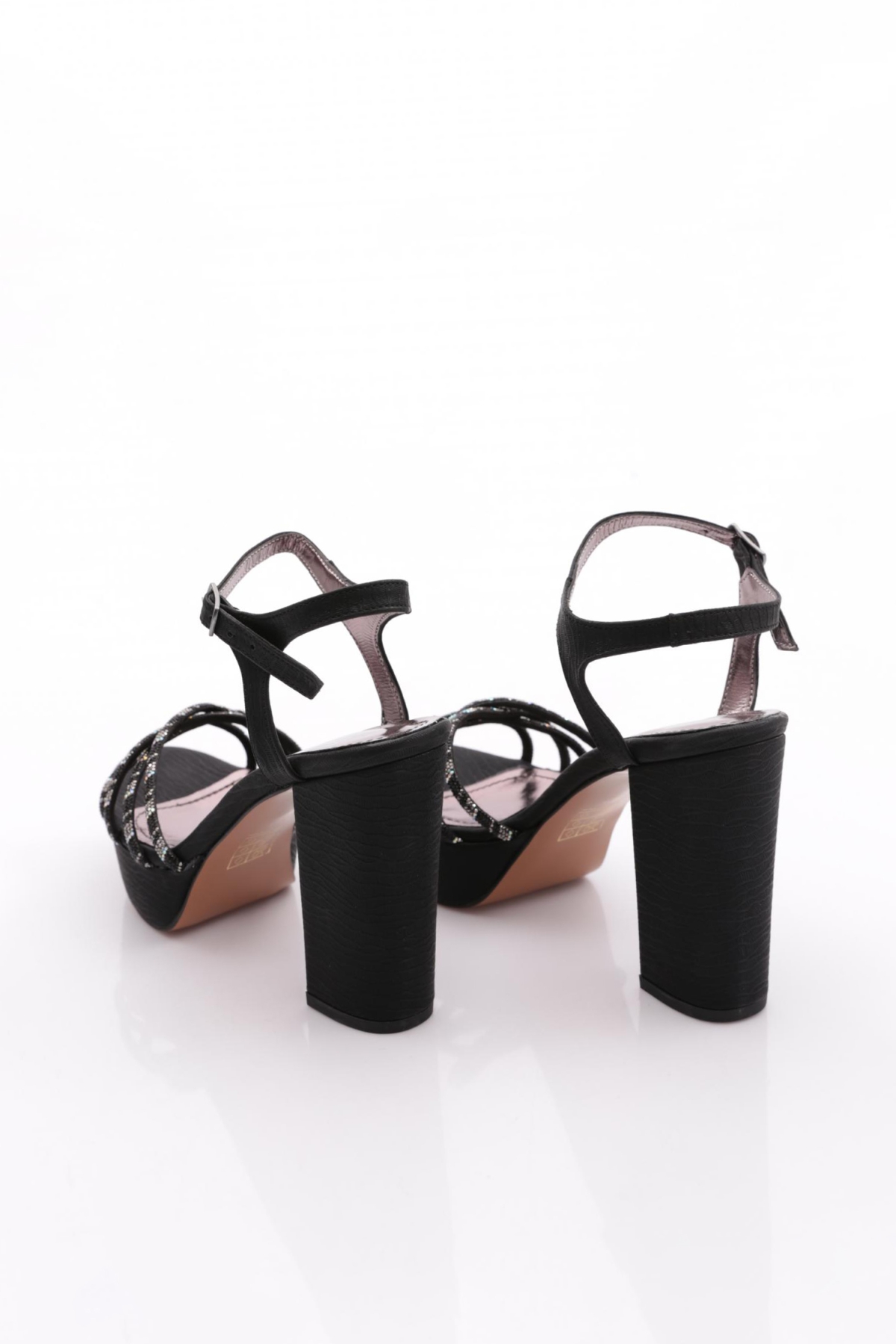 Pm08-K2043 Kadin Kalin Topuklu Abiye Ayakkabi - Görsel 4
