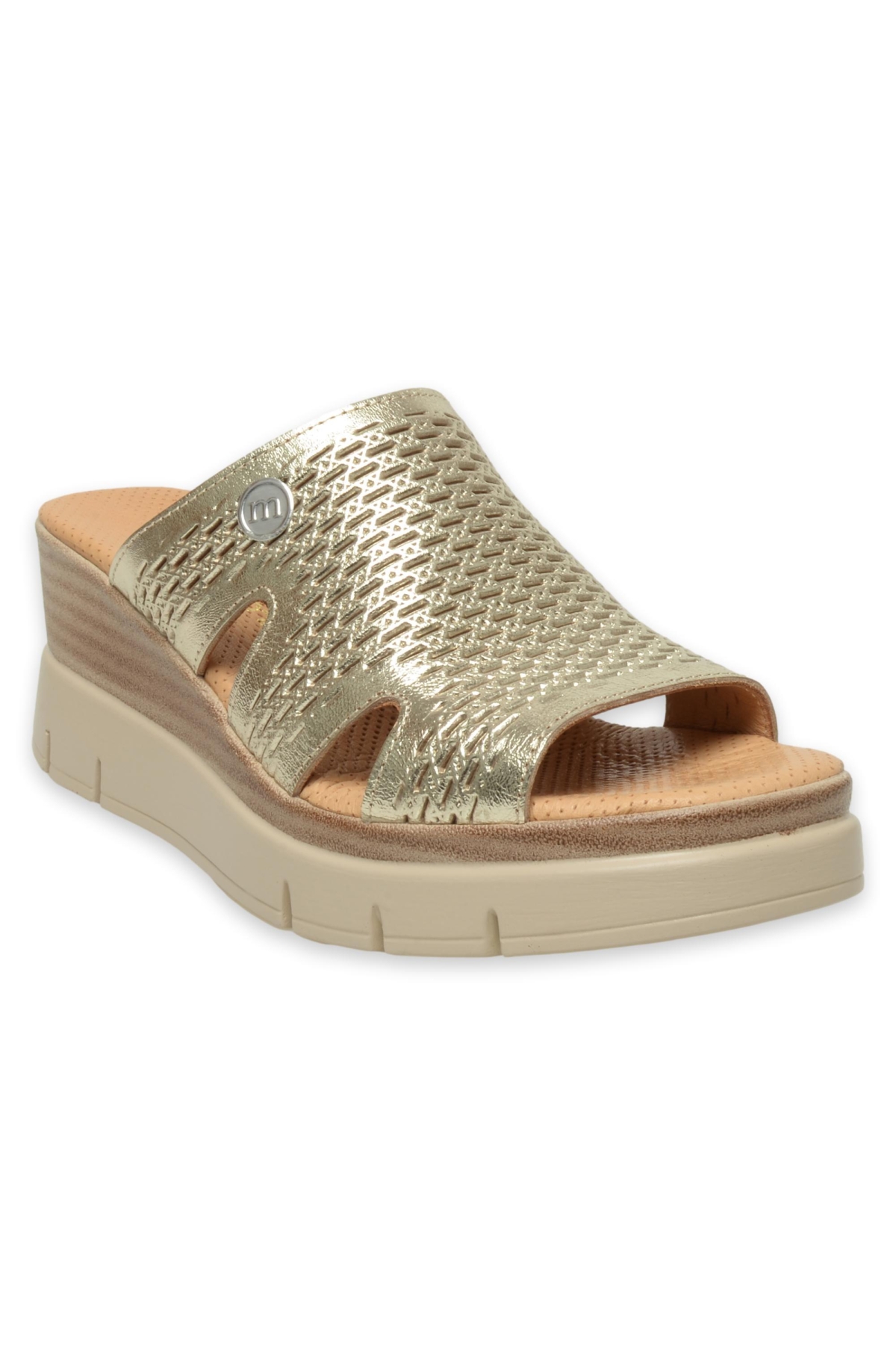 D25Yt-1415 Günlük Altın Kadın Terlik - Görsel 3