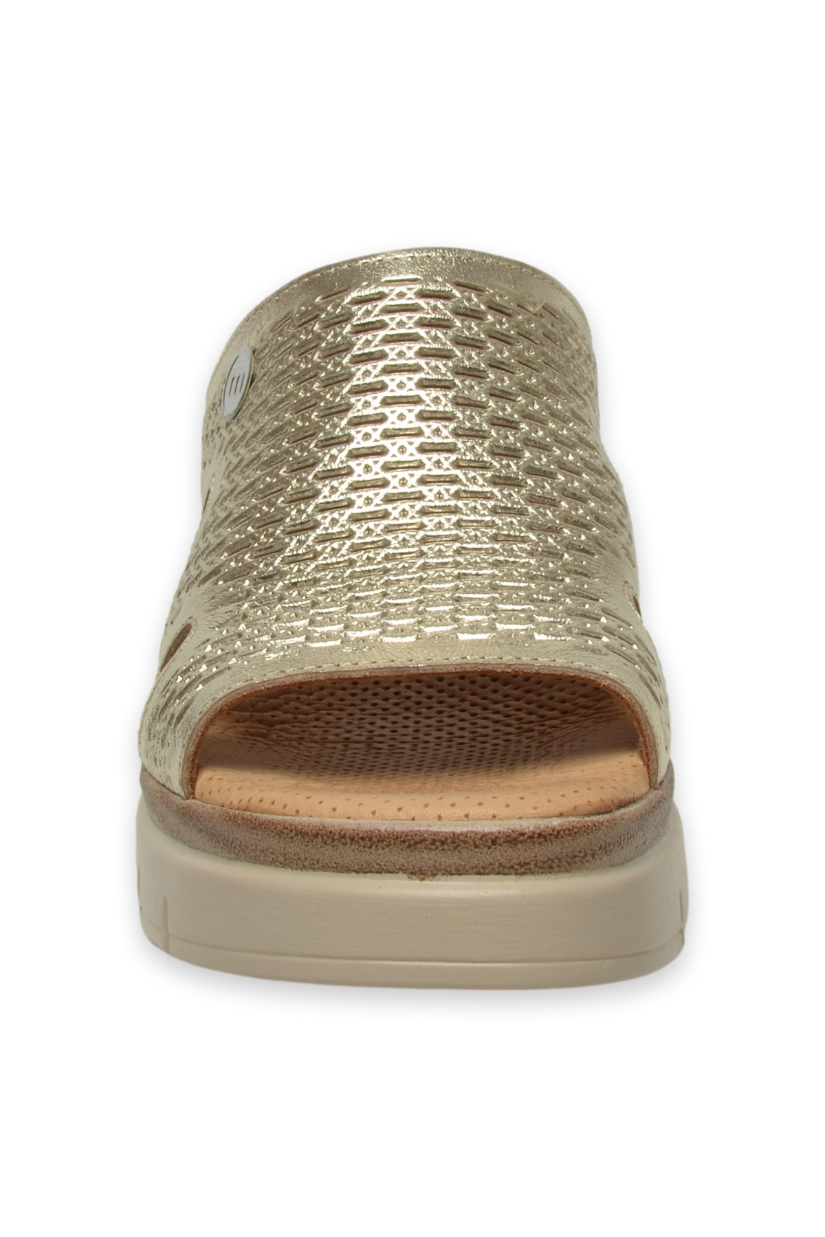 D25Yt-1415 Günlük Altın Kadın Terlik - Görsel 4