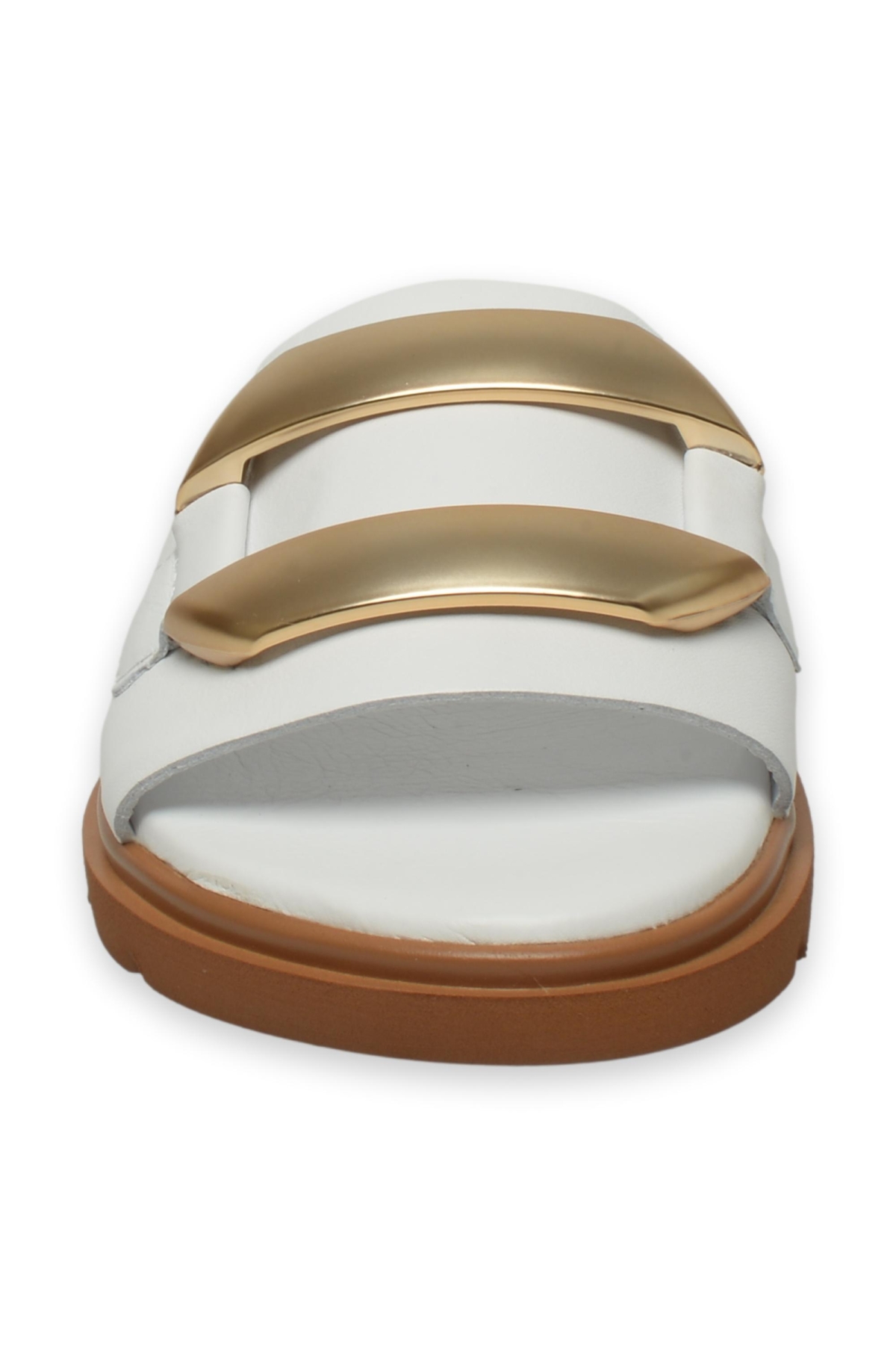 D25Yt-1375Z Günlük Beyaz Kadın Terlik - Görsel 4