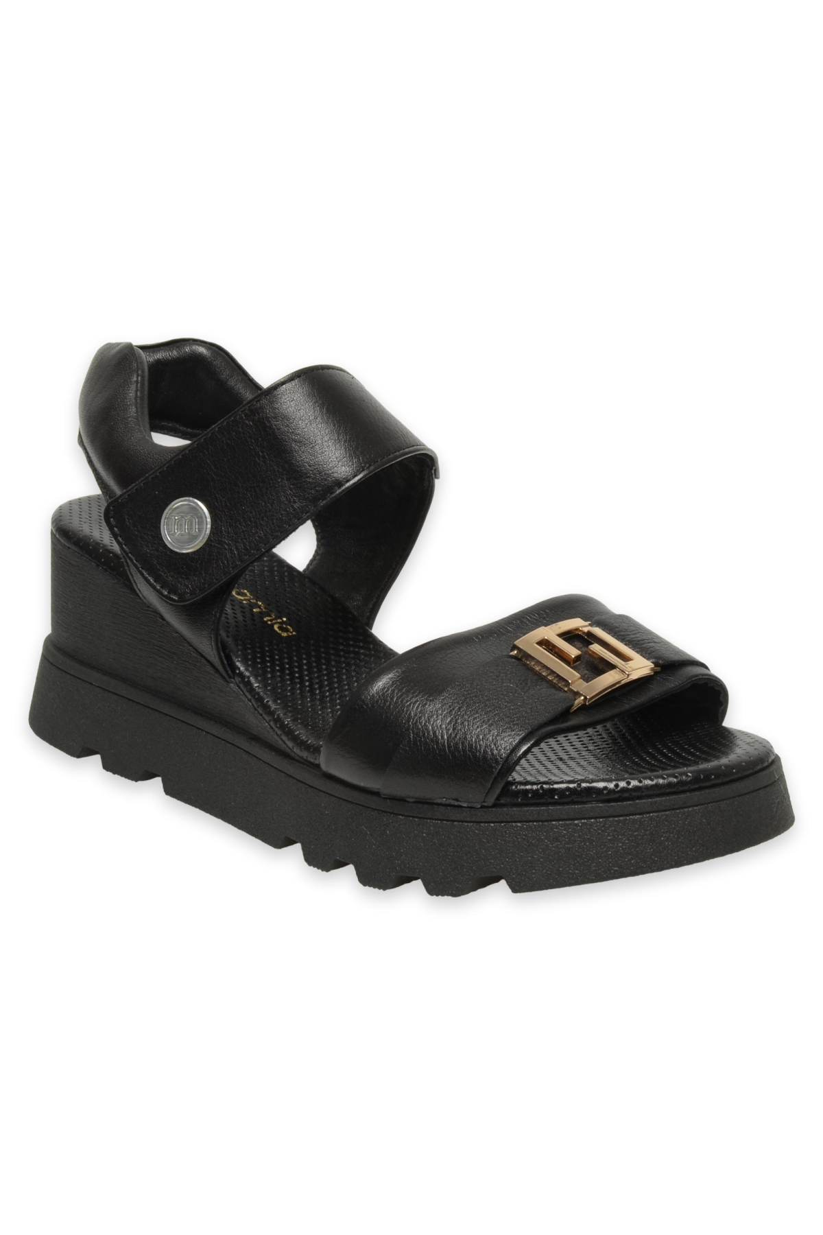 D25Ys-2995Z Günlük Siyah Kadın Sandalet - Görsel 3