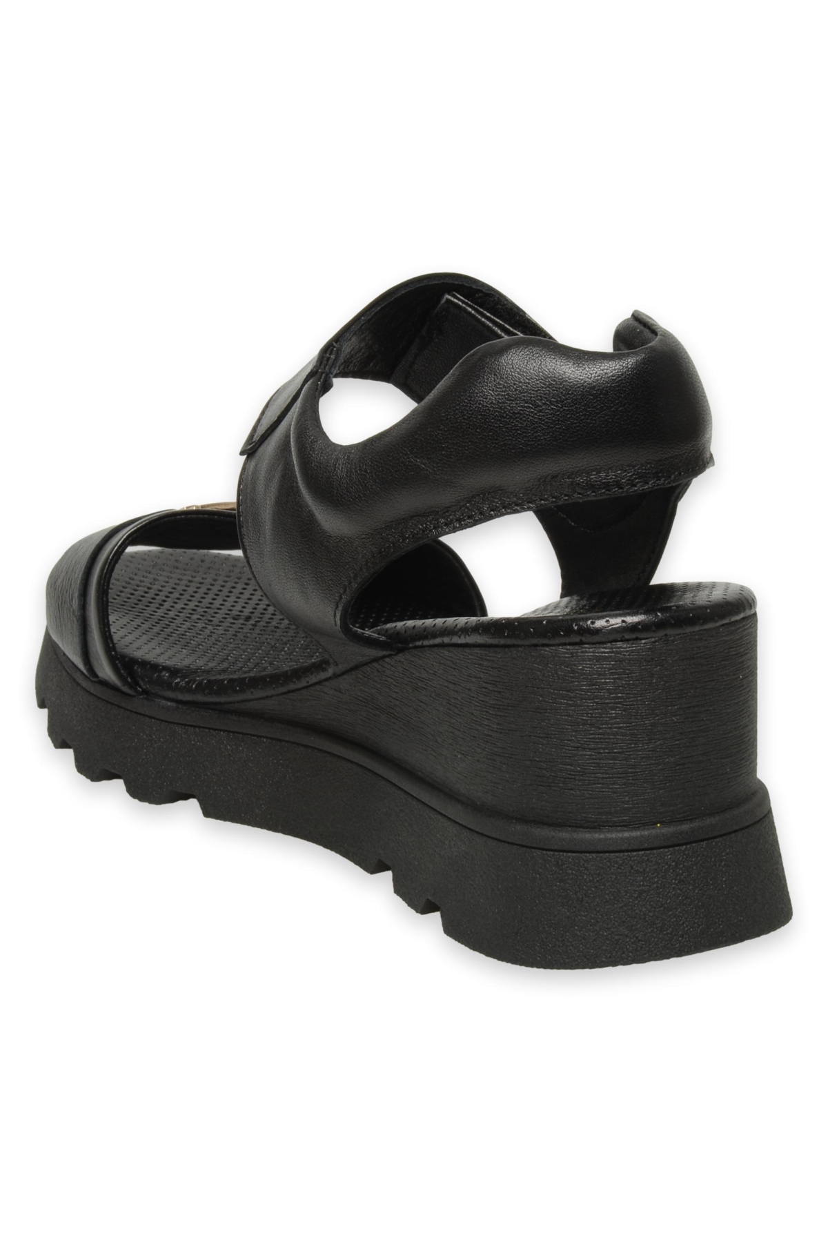 D25Ys-2995Z Günlük Siyah Kadın Sandalet - Görsel 5