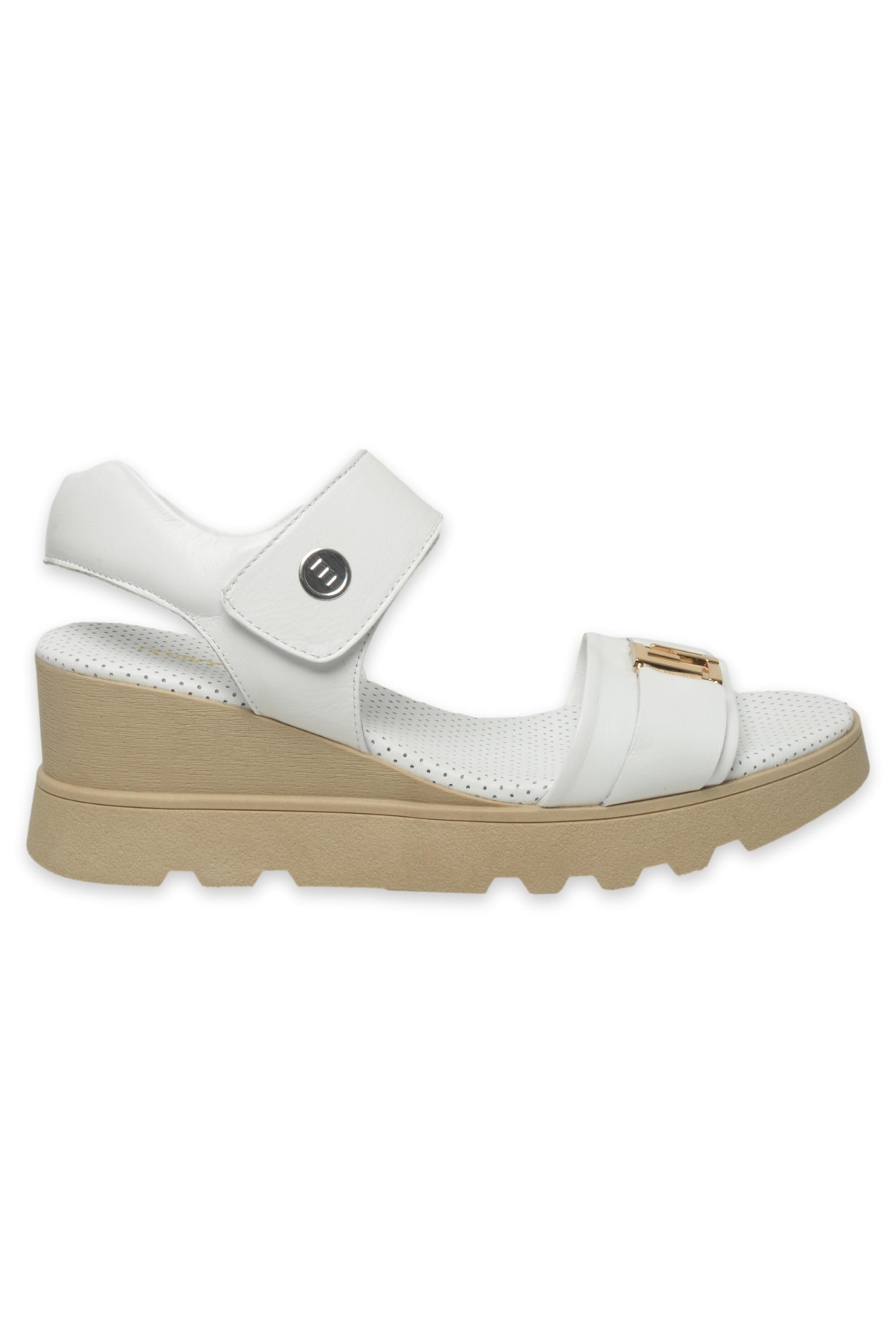 D25Ys-2995Z Günlük Beyaz Kadın Sandalet - Görsel 2