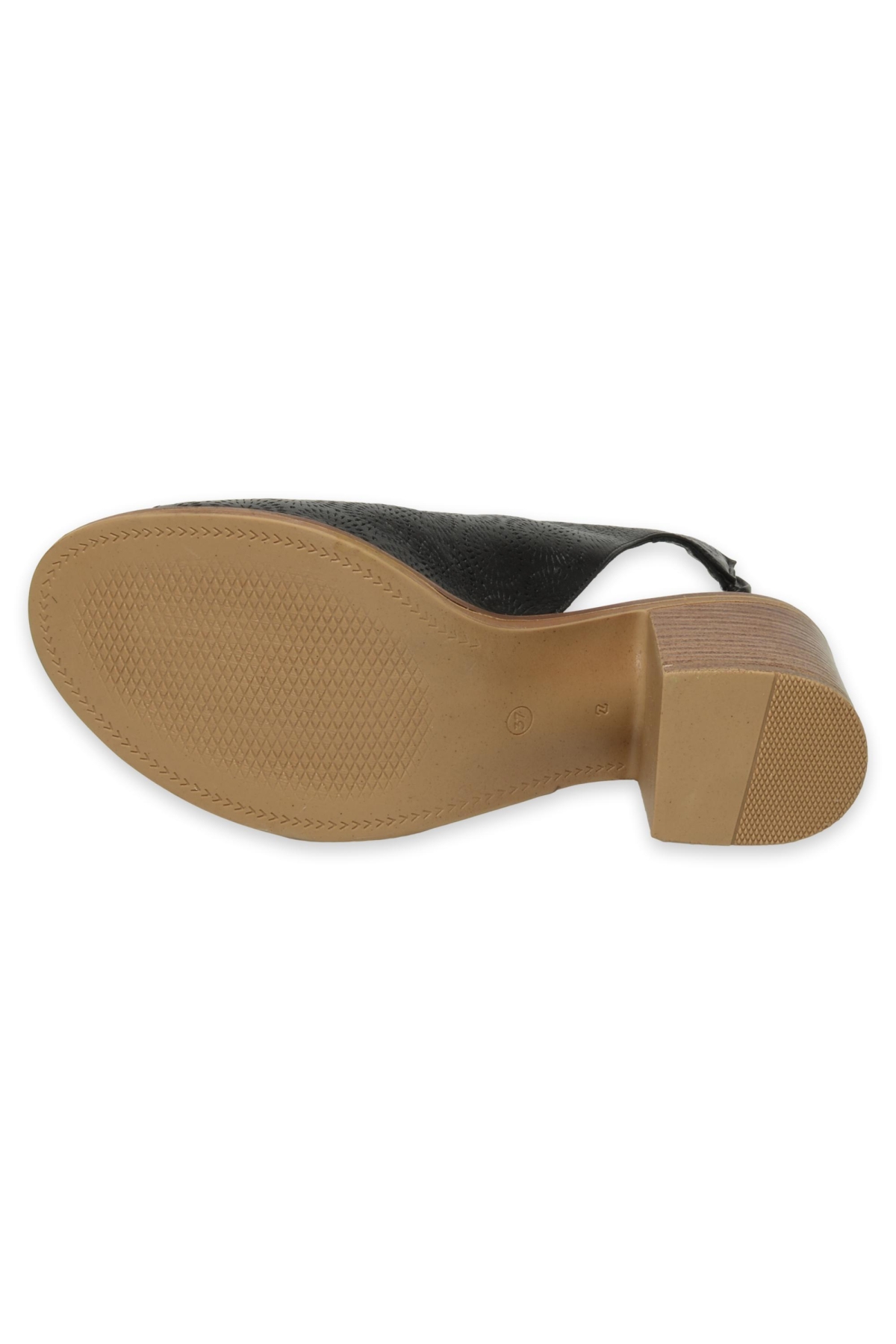 D25Ys-2915 Günlük Kalin Topuklu Siyah Kadın Sandalet - Görsel 6