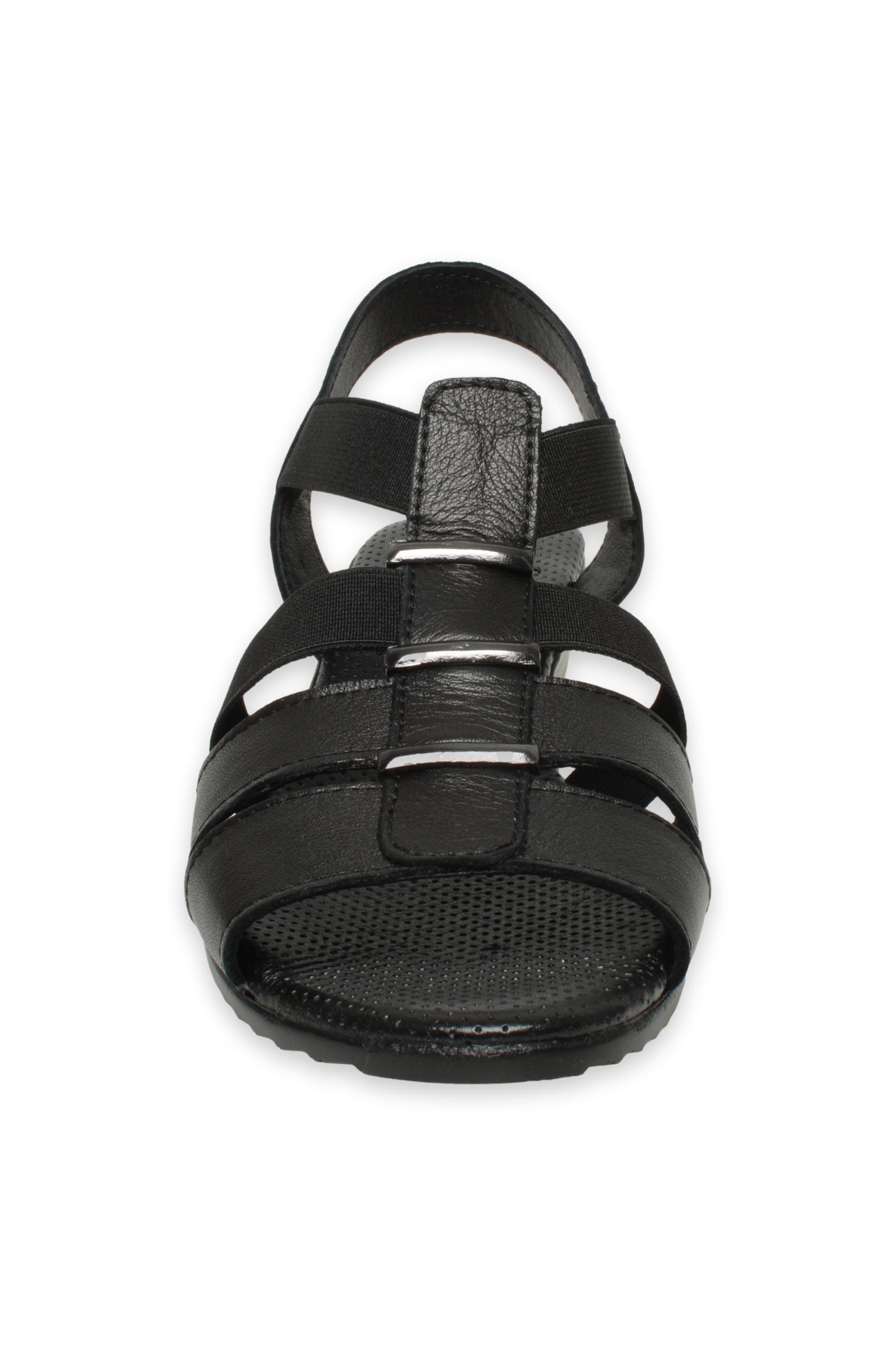 D25Ys-2735Z Günlük Siyah Kadın Sandalet - Görsel 4