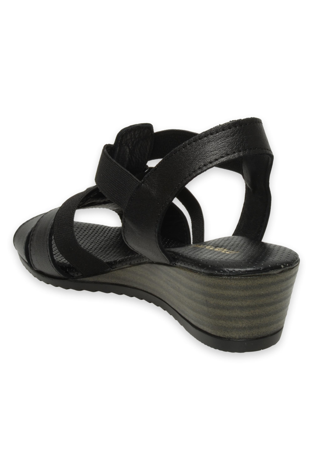 D25Ys-2735Z Günlük Siyah Kadın Sandalet - Görsel 5
