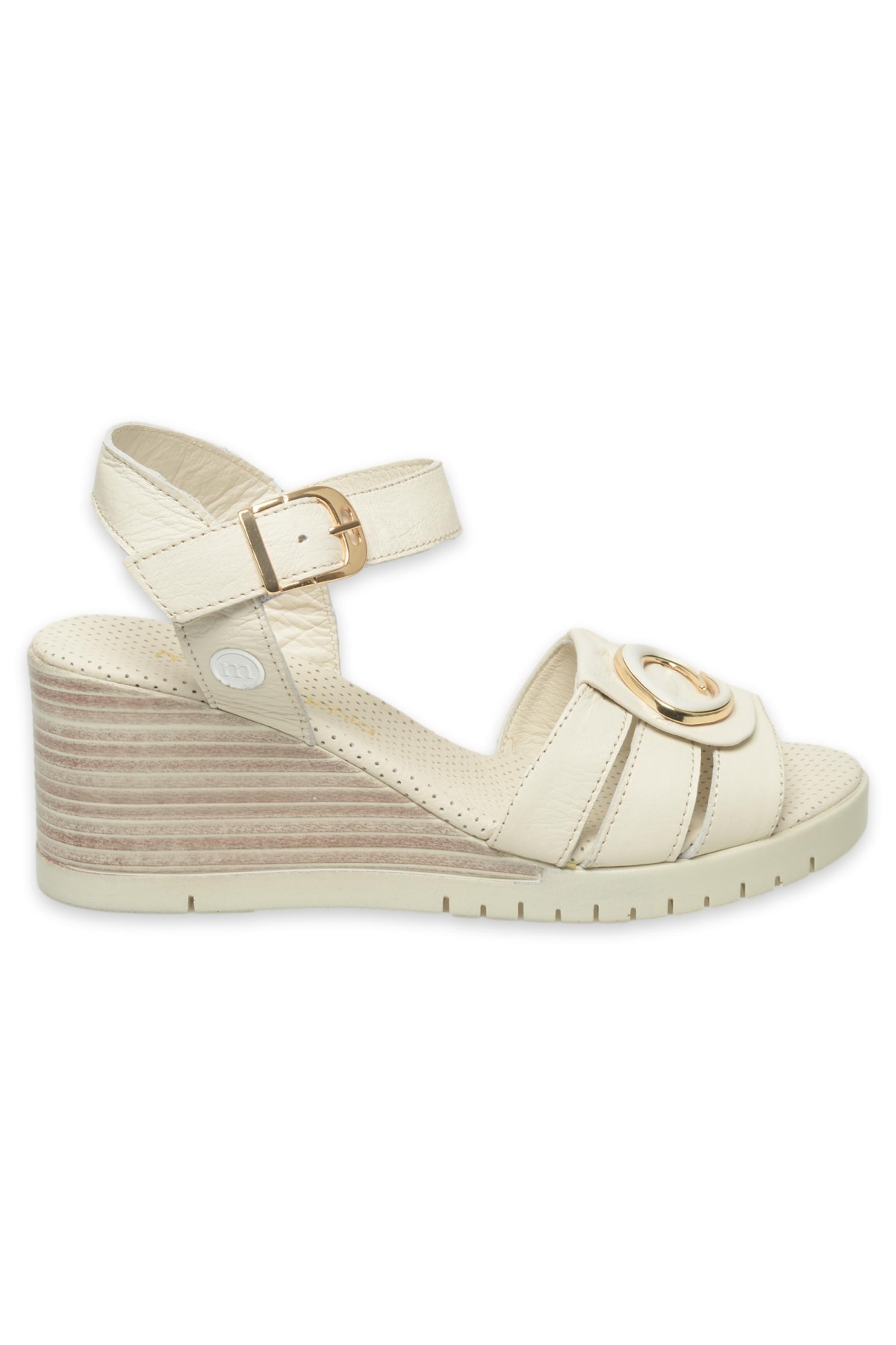 D25Ys-2775 Günlük Krem Kadın Sandalet - Görsel 2