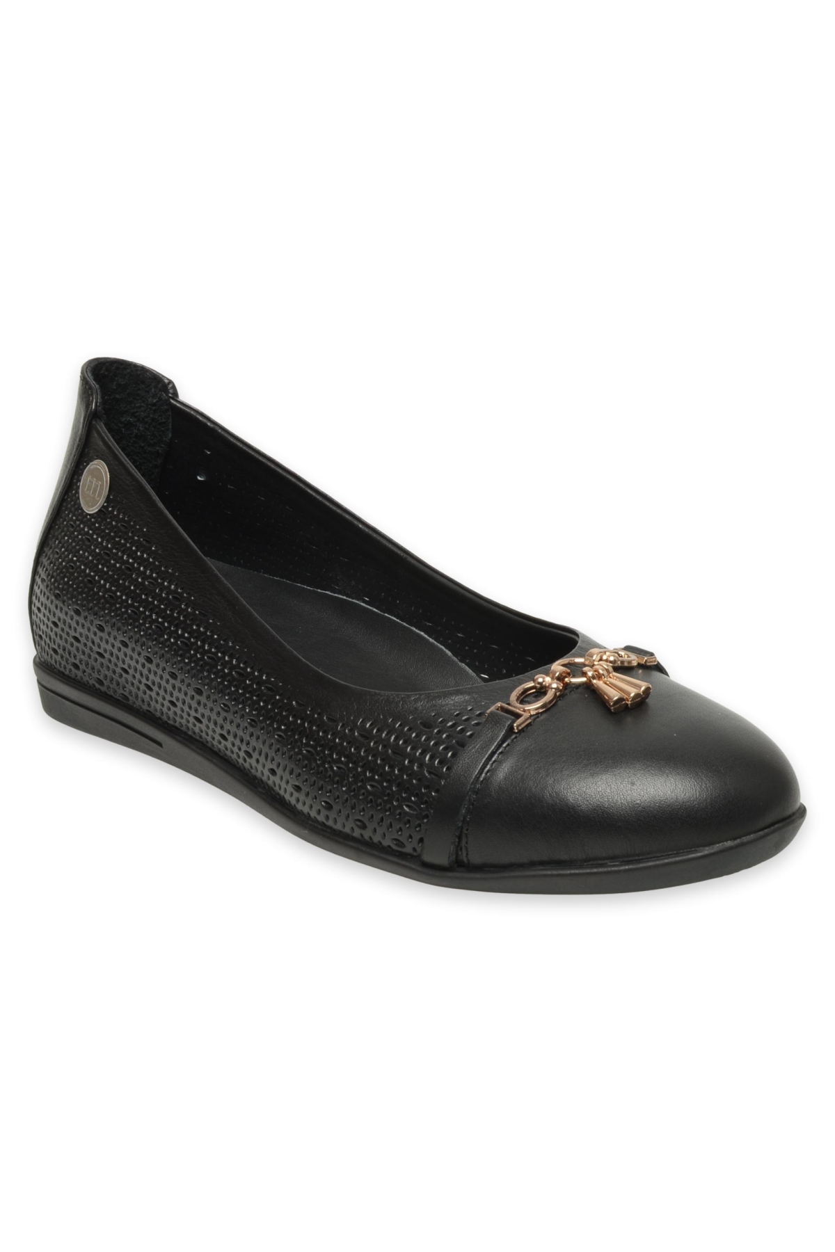 D25Ya-7115 Günlük Siyah Kadın Babet - Görsel 3