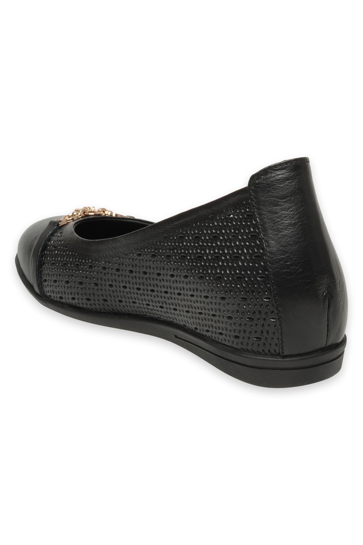 D25Ya-7115 Günlük Siyah Kadın Babet - Görsel 5