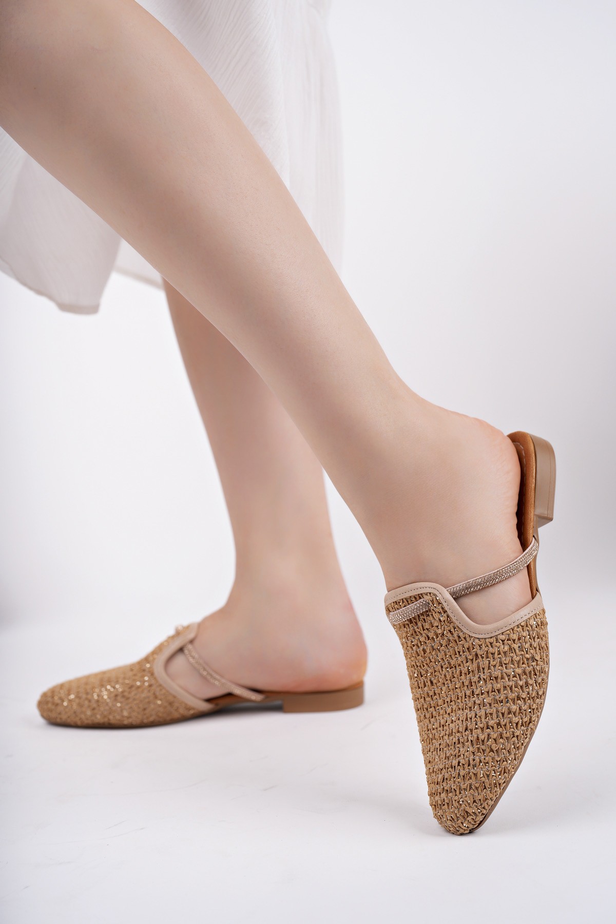 ZİNTA Önü Kapalı Kadın Günlük Hasır Terlik - Görsel 7