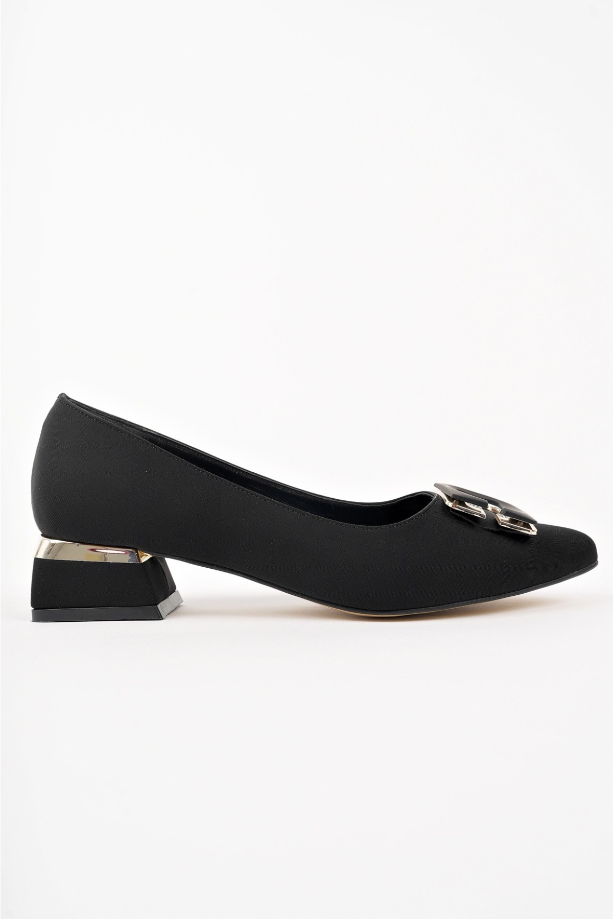 VENTİ Kalın Topuk Sivri Burun Tokalı Kadın Klasik Topuklu Ayakkabı - Görsel 2