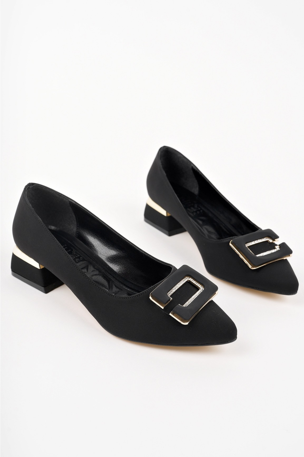 VENTİ Kalın Topuk Sivri Burun Tokalı Kadın Klasik Topuklu Ayakkabı - Görsel 3