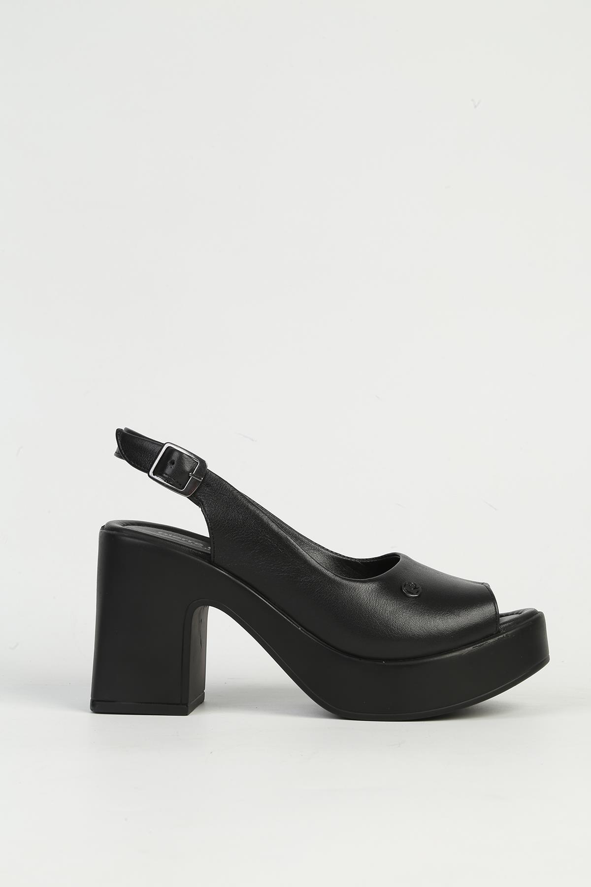 Siyah Kadın Topuklu Ayakkabı PC-54604 - Görsel 2