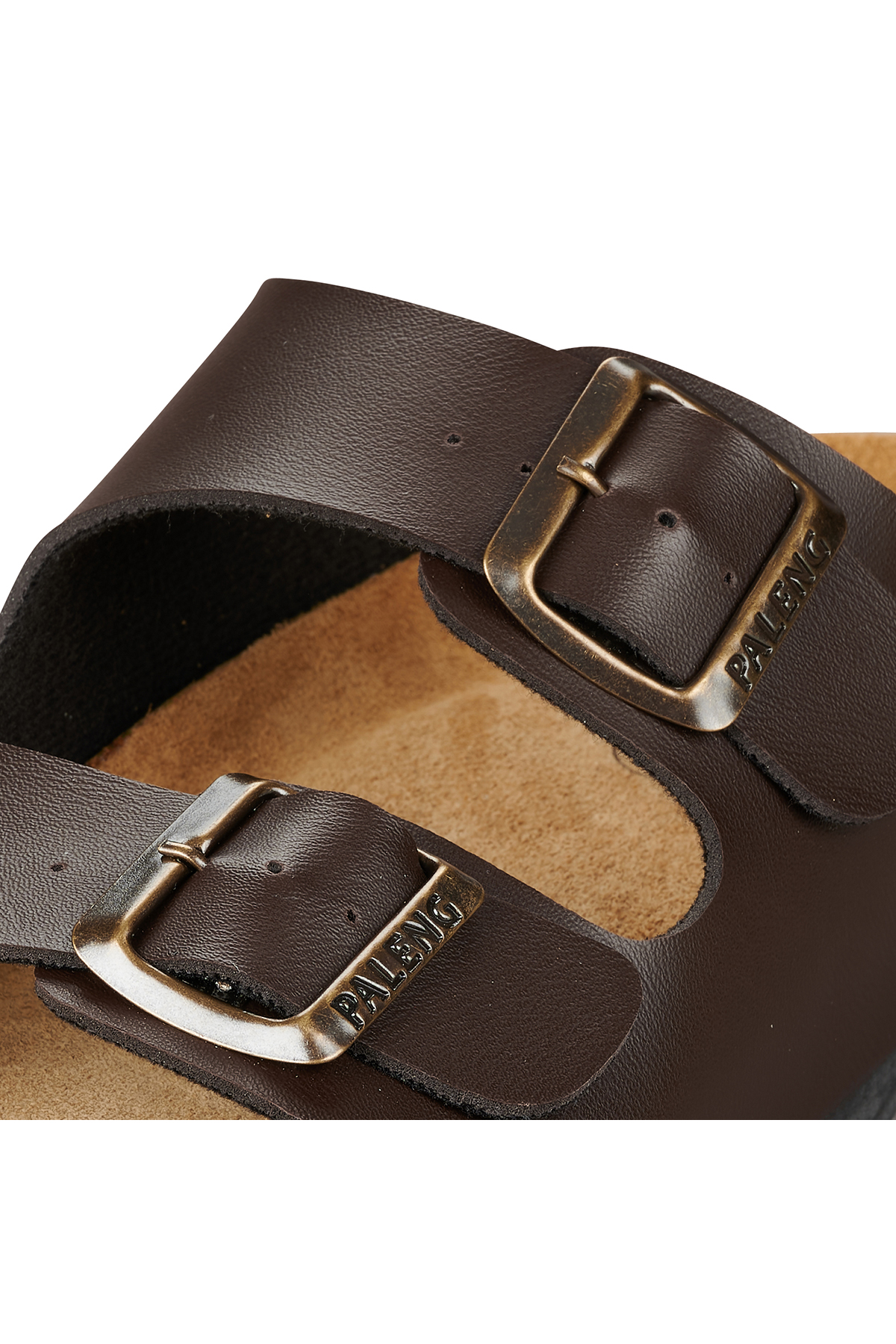 Paleng Gezer Mantar Taban Şiltesi Deri Erkek Terlik - Görsel 4