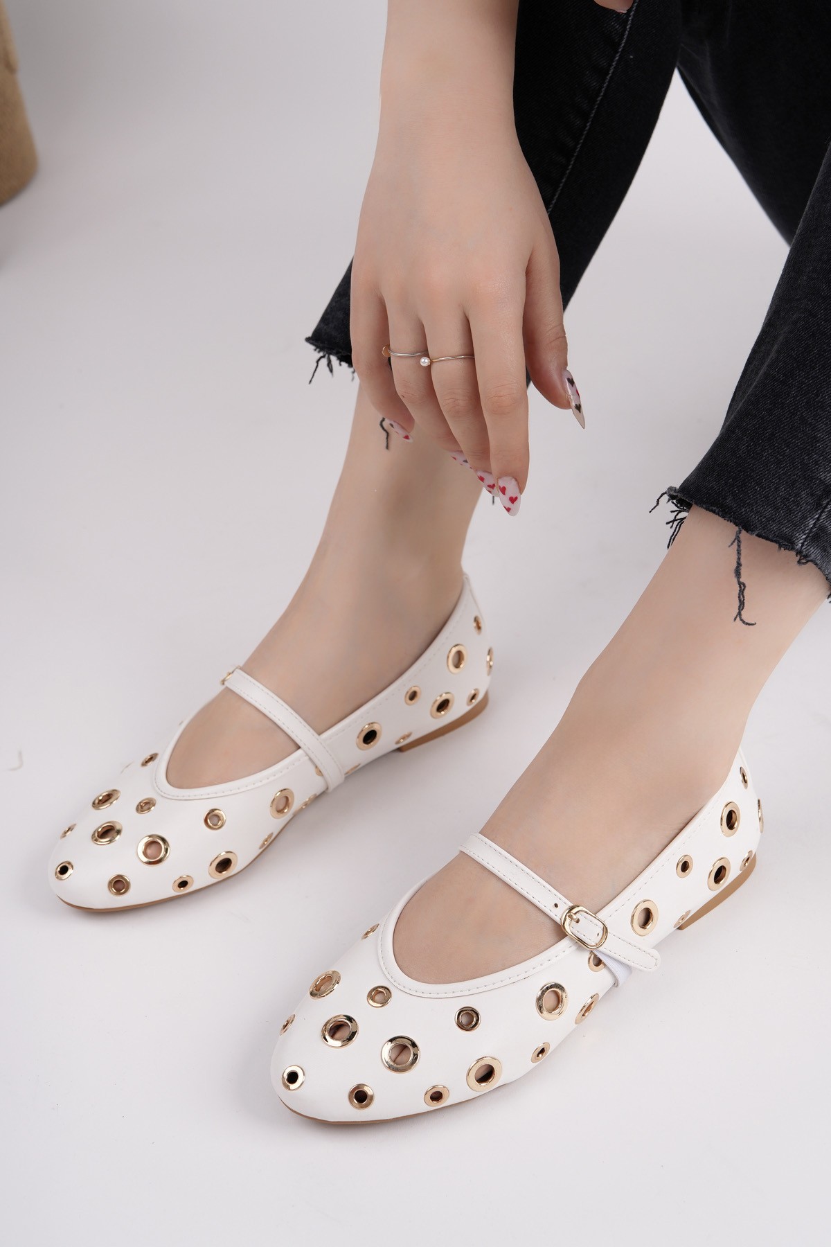 MİSHA Tek Bant Troklu Günlük Kadın Babet - Görsel 6