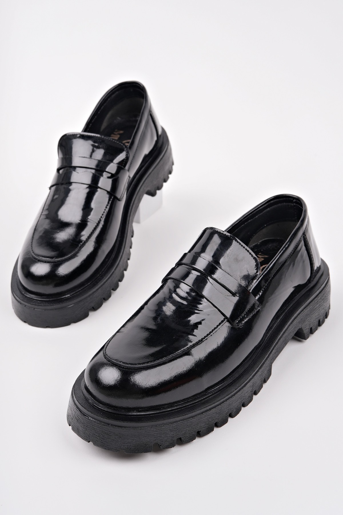 PARADİSE Hakiki Deri Kalın Taban Günlük Casual Makosen Kadın Loafer Ayakkabı - Görsel 7