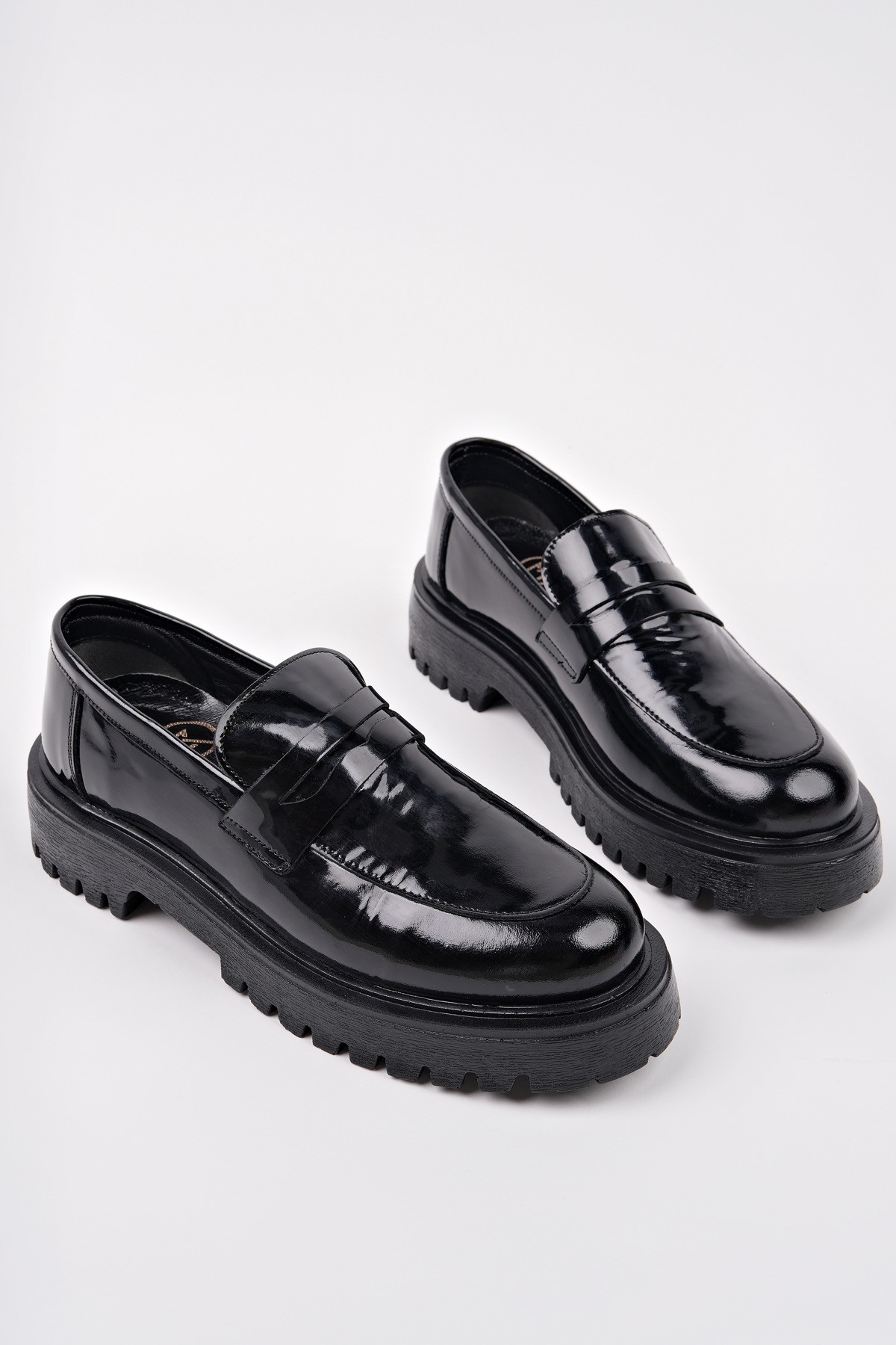 PARADİSE Hakiki Deri Kalın Taban Günlük Casual Makosen Kadın Loafer Ayakkabı - Görsel 8