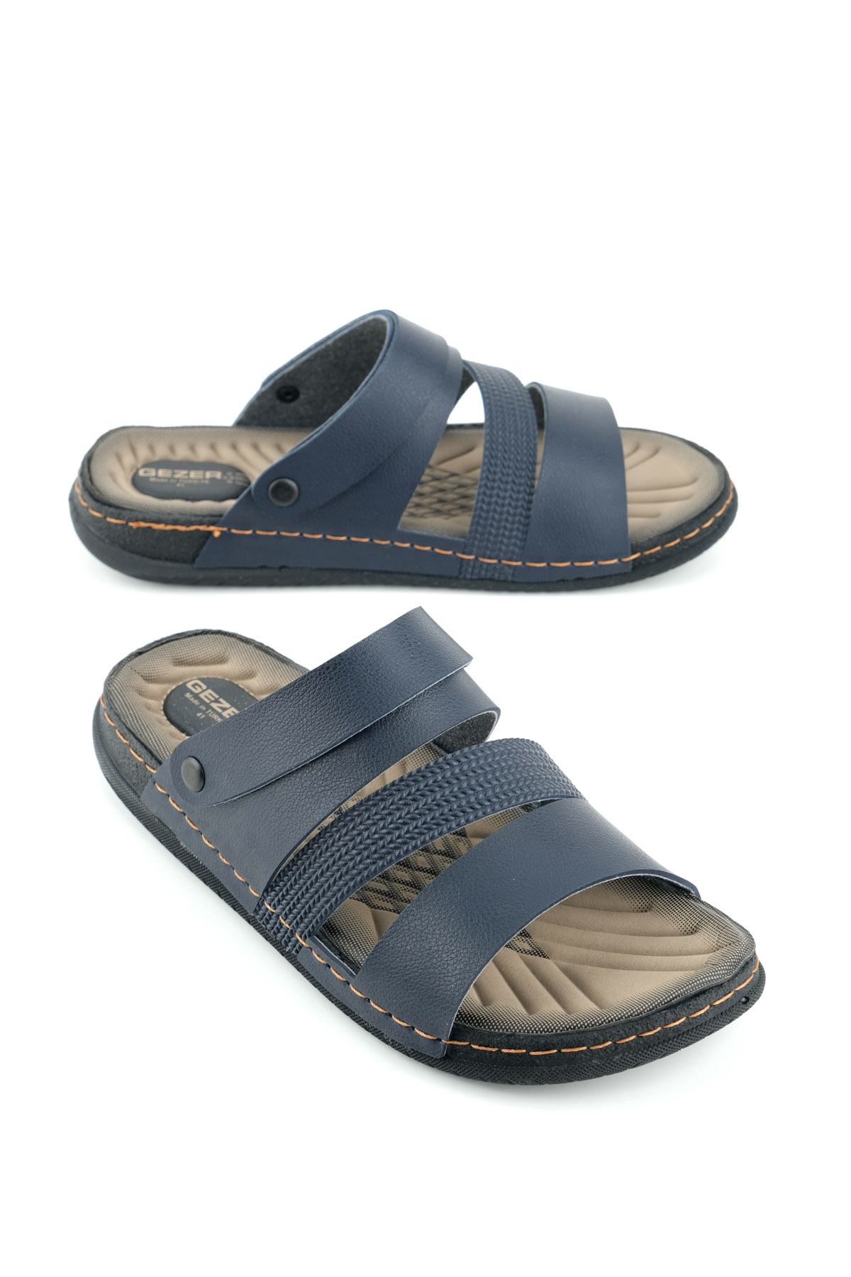 Yazlık Erkek Suni Deri Rahat Taban Sandalet Terlik - Görsel 2