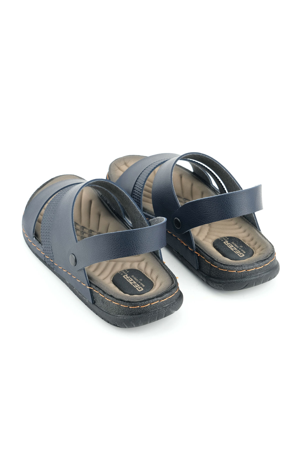 Yazlık Erkek Suni Deri Rahat Taban Sandalet Terlik - Görsel 5