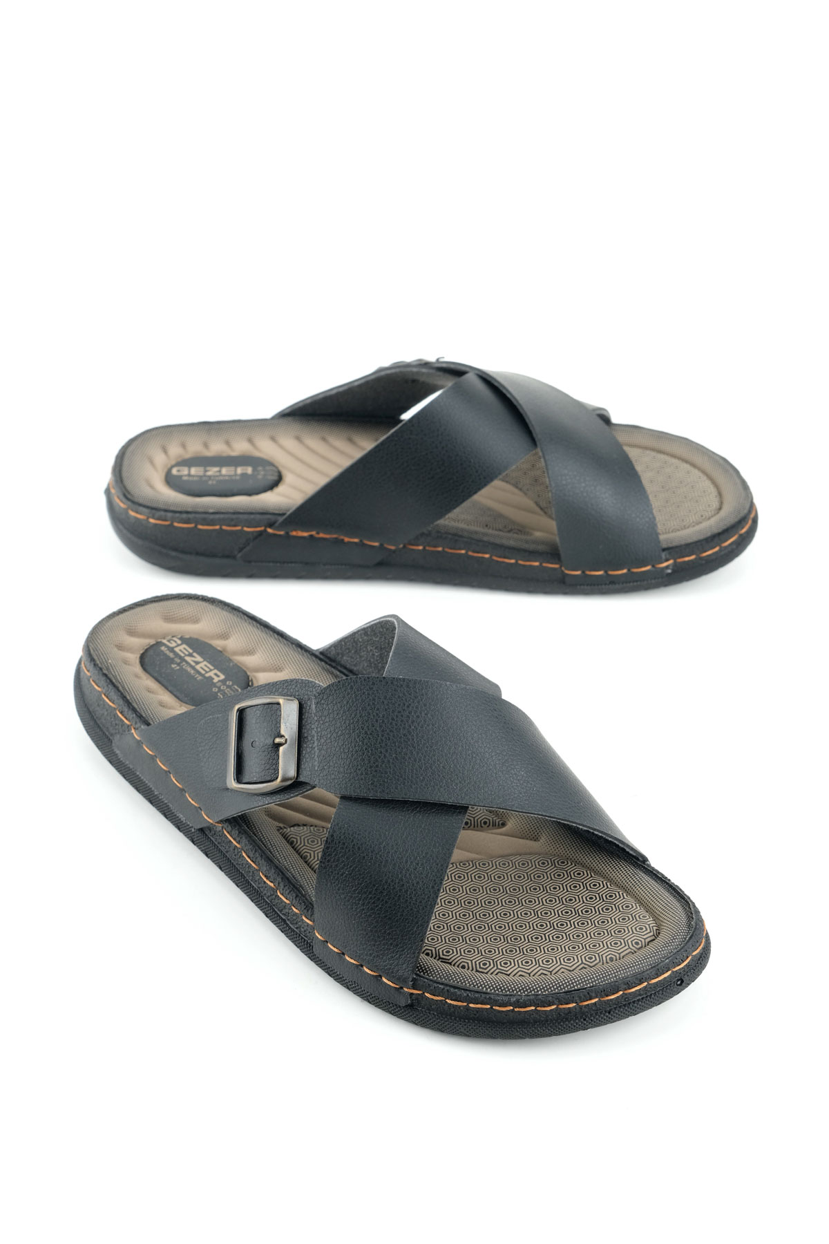 Erkek Yazlık Suni Deri Tek Toka Ayarlanabilir Rahat Taban Günlük Terlik - Görsel 2