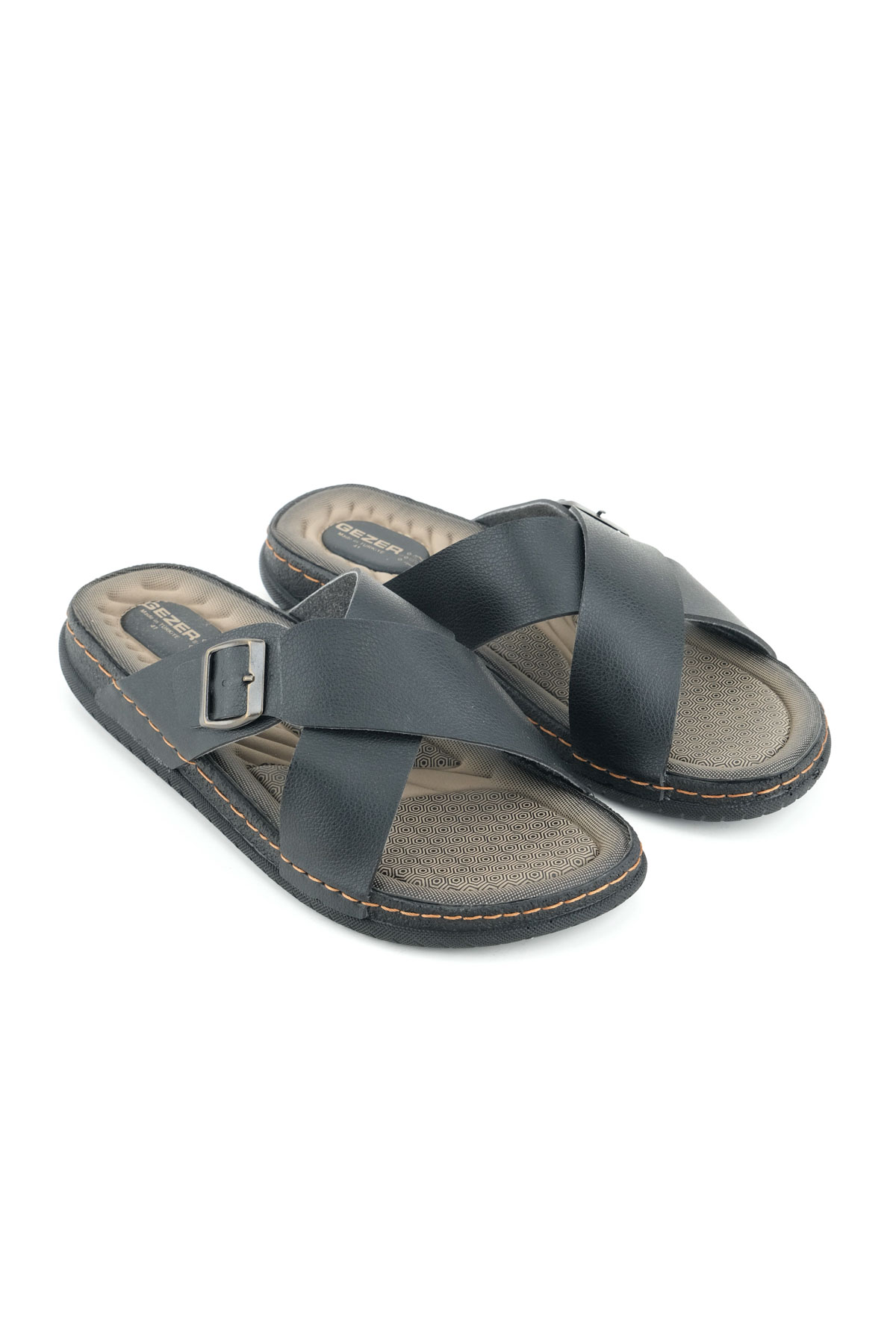 Erkek Yazlık Suni Deri Tek Toka Ayarlanabilir Rahat Taban Günlük Terlik - Görsel 4