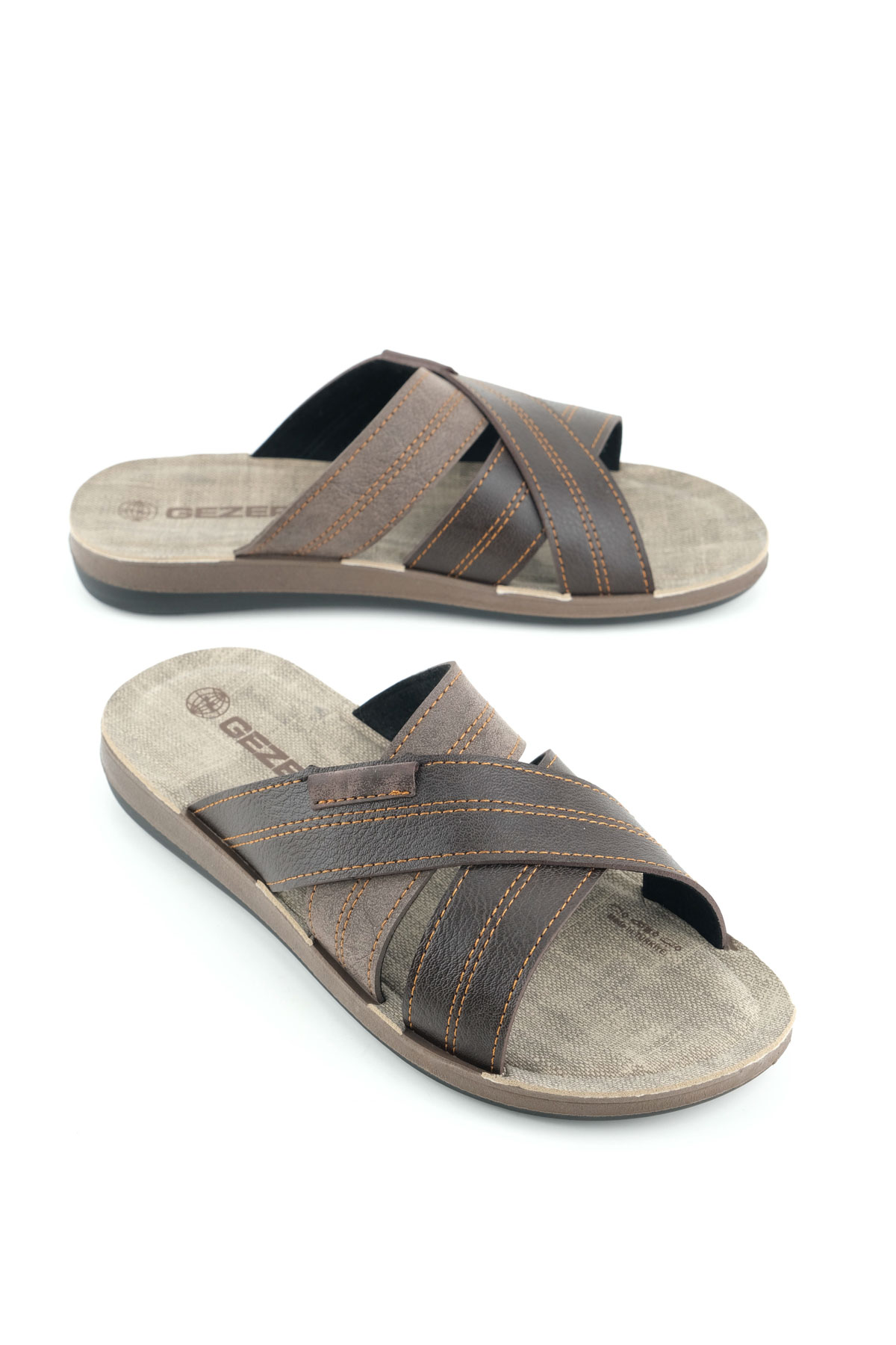 Yazlık Erkek Suni Deri Rahat Taban Günlük Terlik - Görsel 2