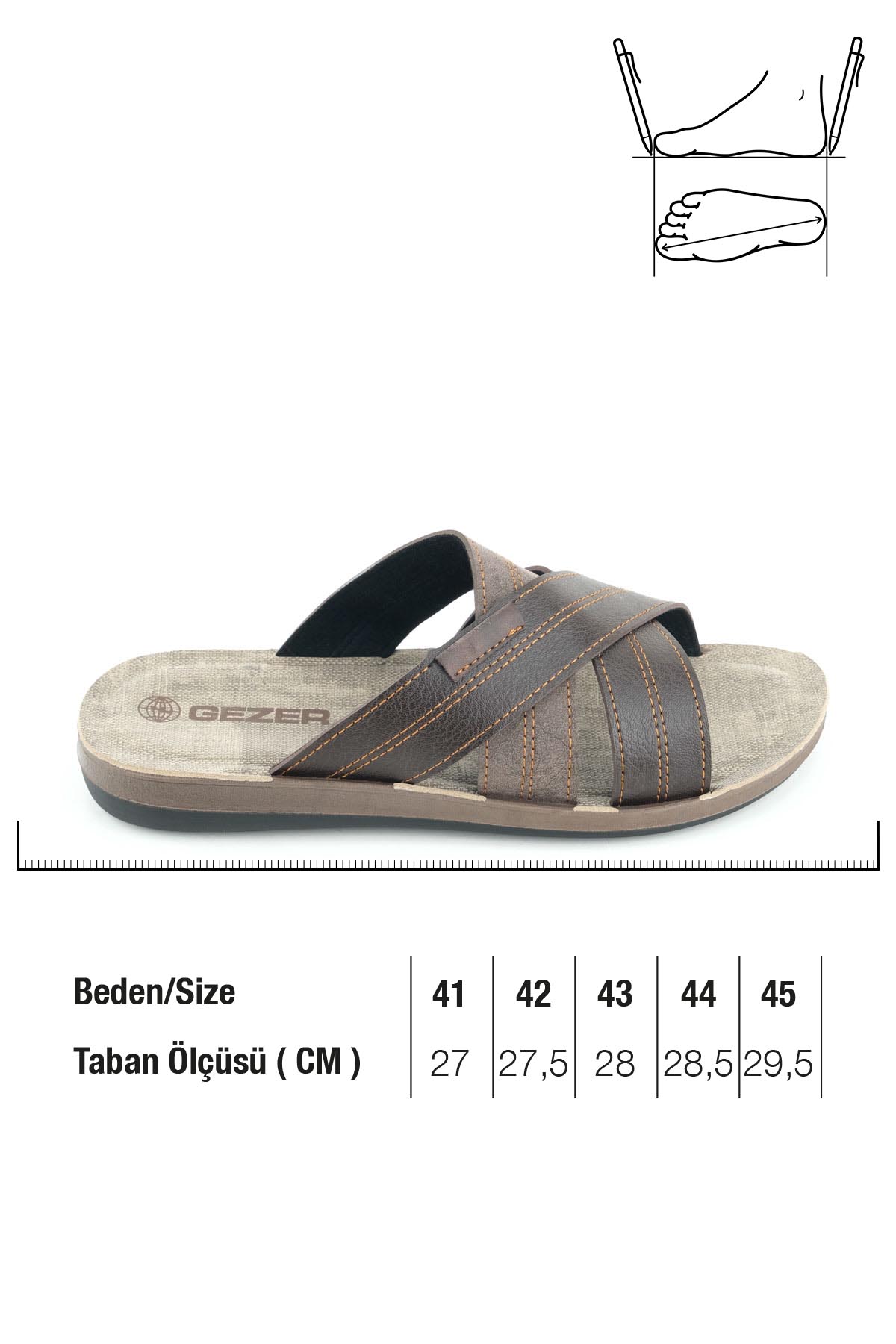 Yazlık Erkek Suni Deri Rahat Taban Günlük Terlik - Görsel 3