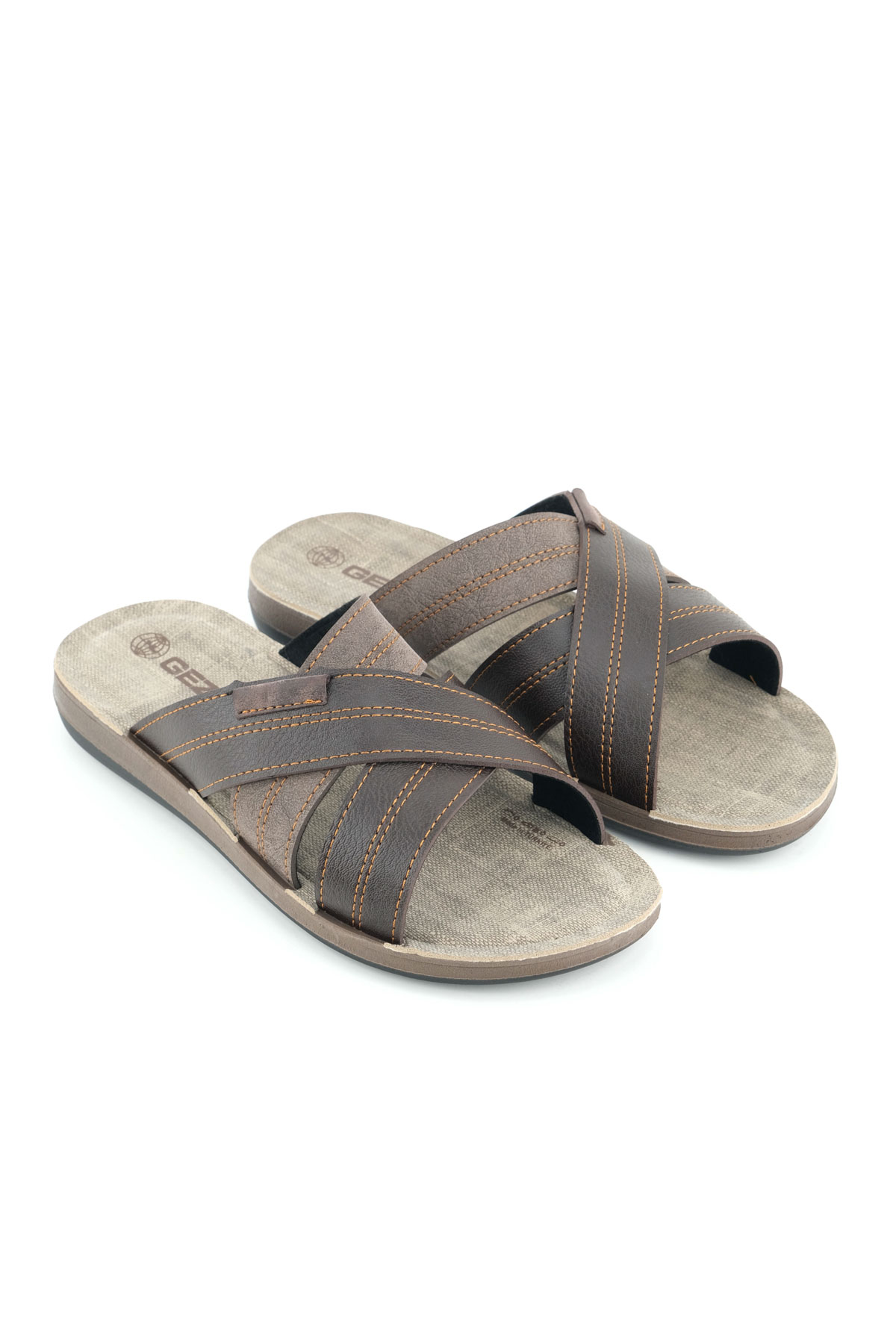 Yazlık Erkek Suni Deri Rahat Taban Günlük Terlik - Görsel 4