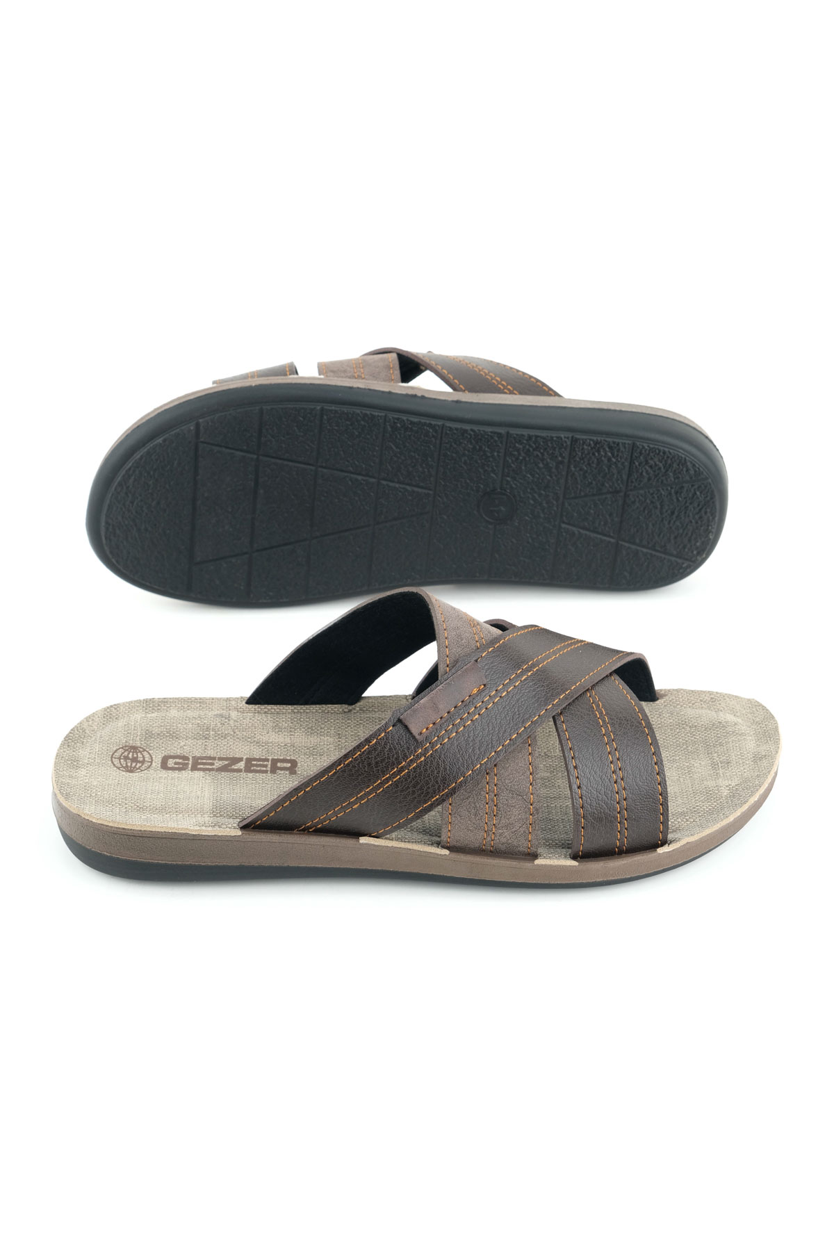 Yazlık Erkek Suni Deri Rahat Taban Günlük Terlik - Görsel 6