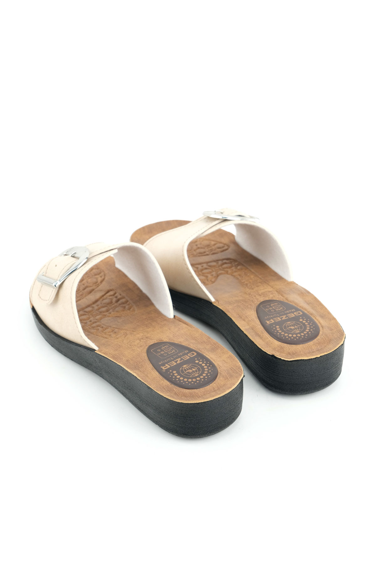 Kadın Yazlık Suni Deri Tek Toka Ayarlanabilir Rahat Taban Günlük Terlik - Görsel 5