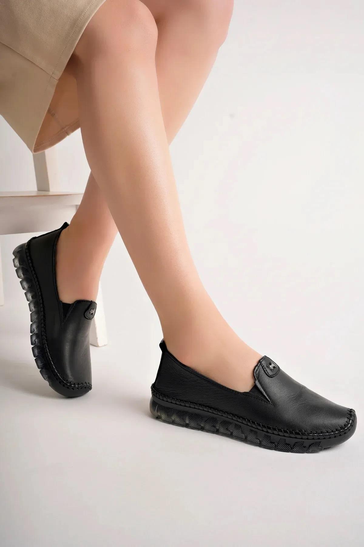 22388 Kadın Günlük Hakiki Deri Ortopedik Ayakkabı - Görsel 3