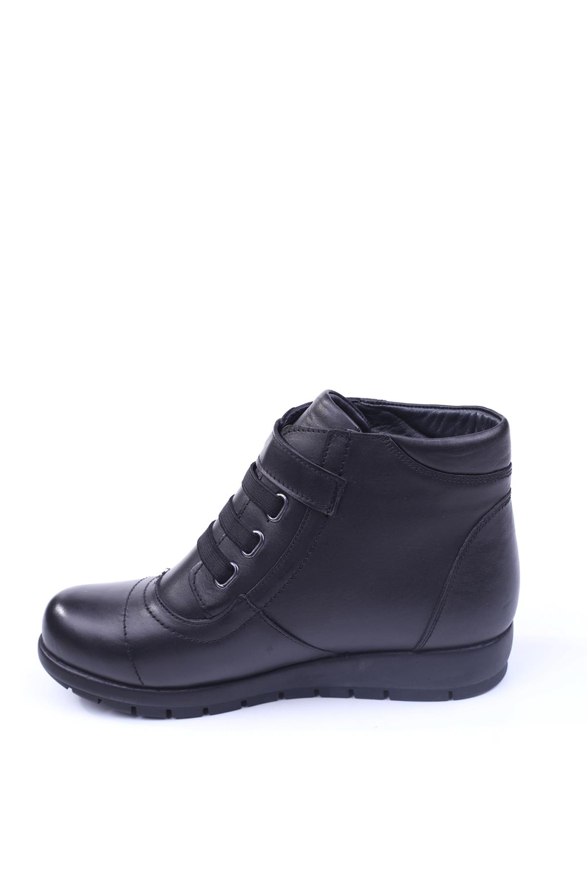 ZBT.102 Termo Taban Hakiki Deri Siyah Kadın Bot - Görsel 3