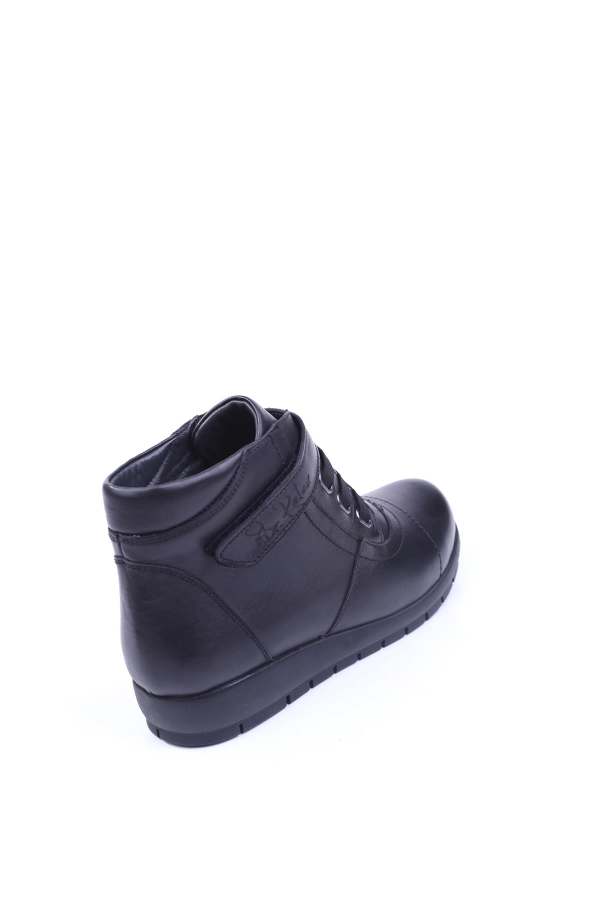 ZBT.102 Termo Taban Hakiki Deri Siyah Kadın Bot - Görsel 4