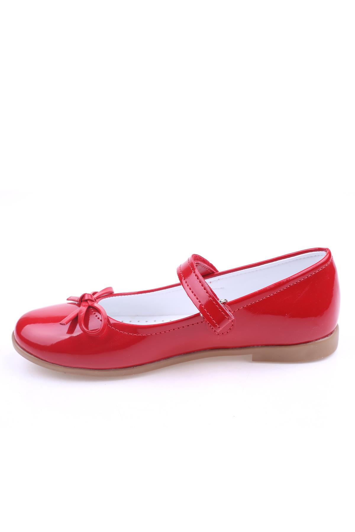 Ortaç 2079 Kız Çocuk Balerin Cırtlı Rugan Babet Ayakkabı - Görsel 4