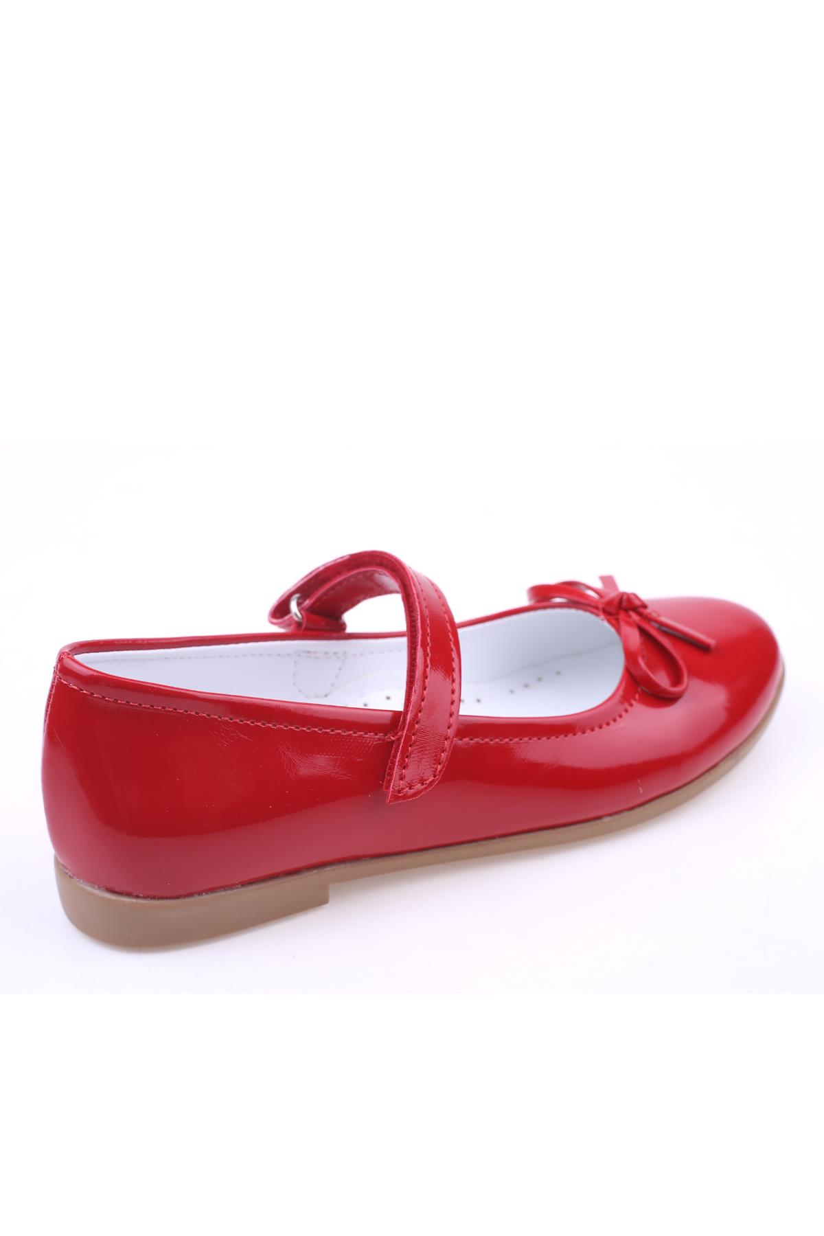 Ortaç 2079 Kız Çocuk Balerin Cırtlı Rugan Babet Ayakkabı - Görsel 5