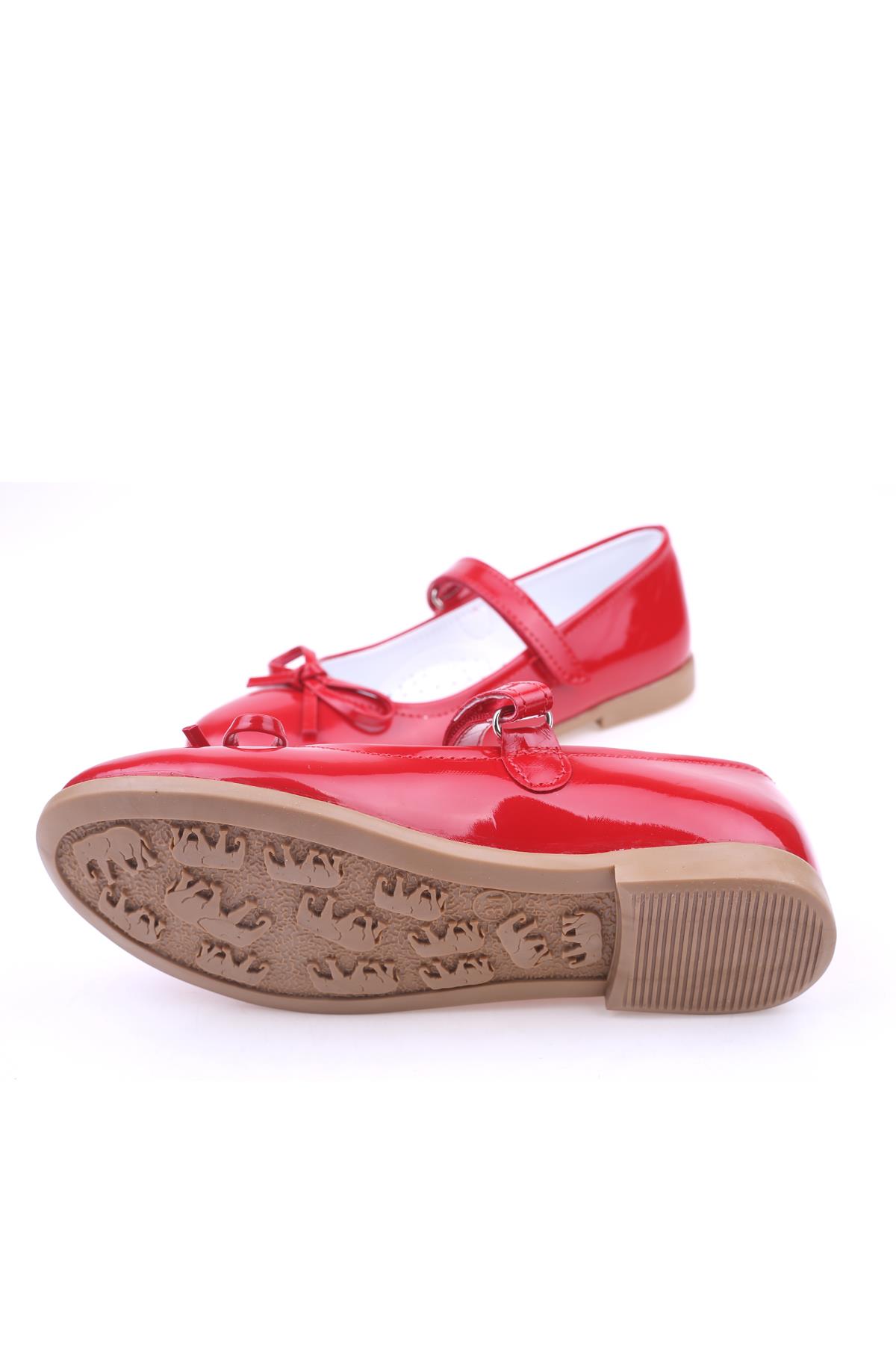 Ortaç 2079 Kız Çocuk Balerin Cırtlı Rugan Babet Ayakkabı - Görsel 6