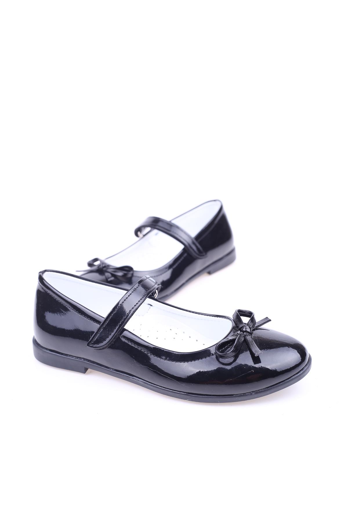 Ortaç 2079 Kız Çocuk Balerin Cırtlı Rugan Babet Ayakkabı - Görsel 3