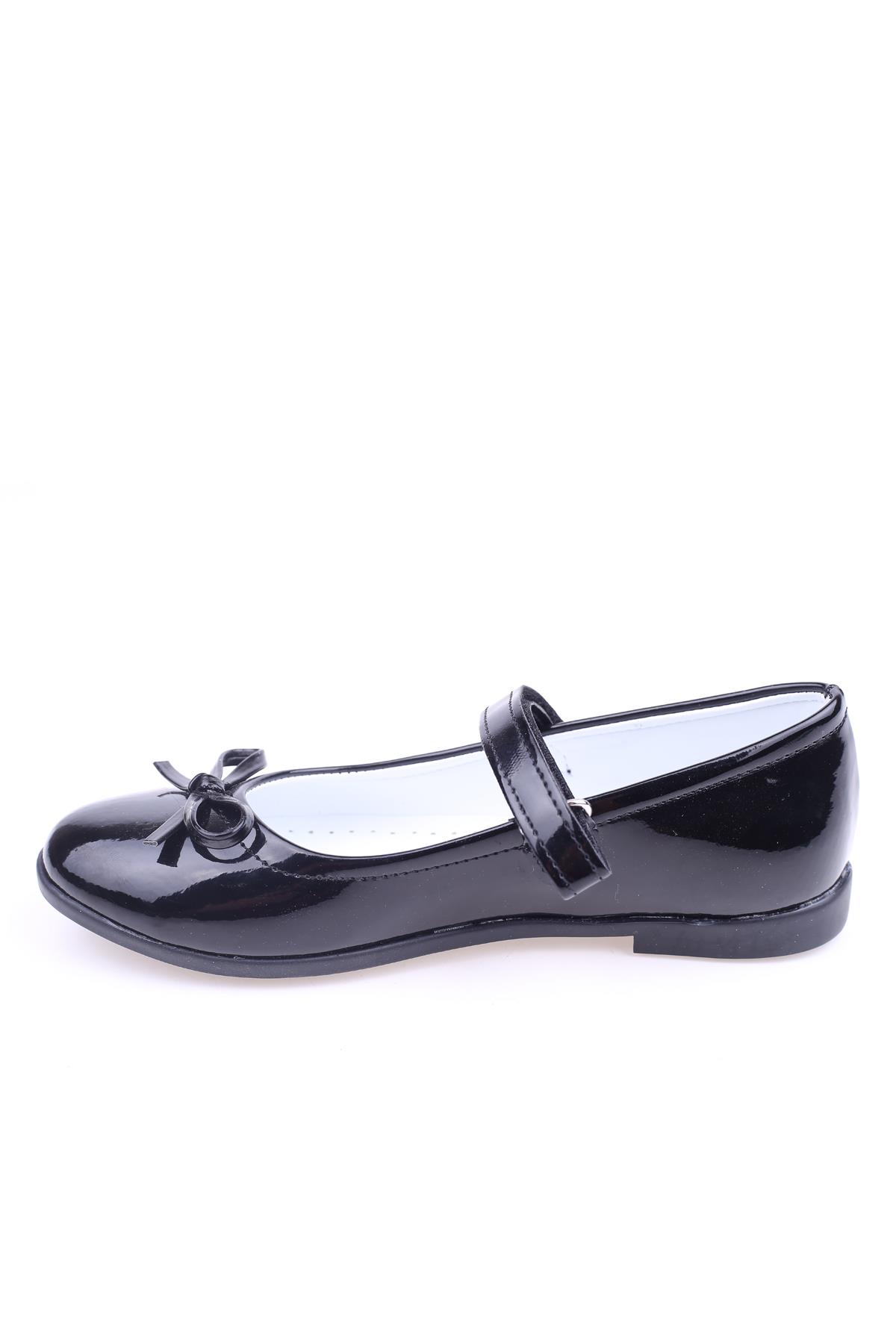 Ortaç 2079 Kız Çocuk Balerin Cırtlı Rugan Babet Ayakkabı - Görsel 4