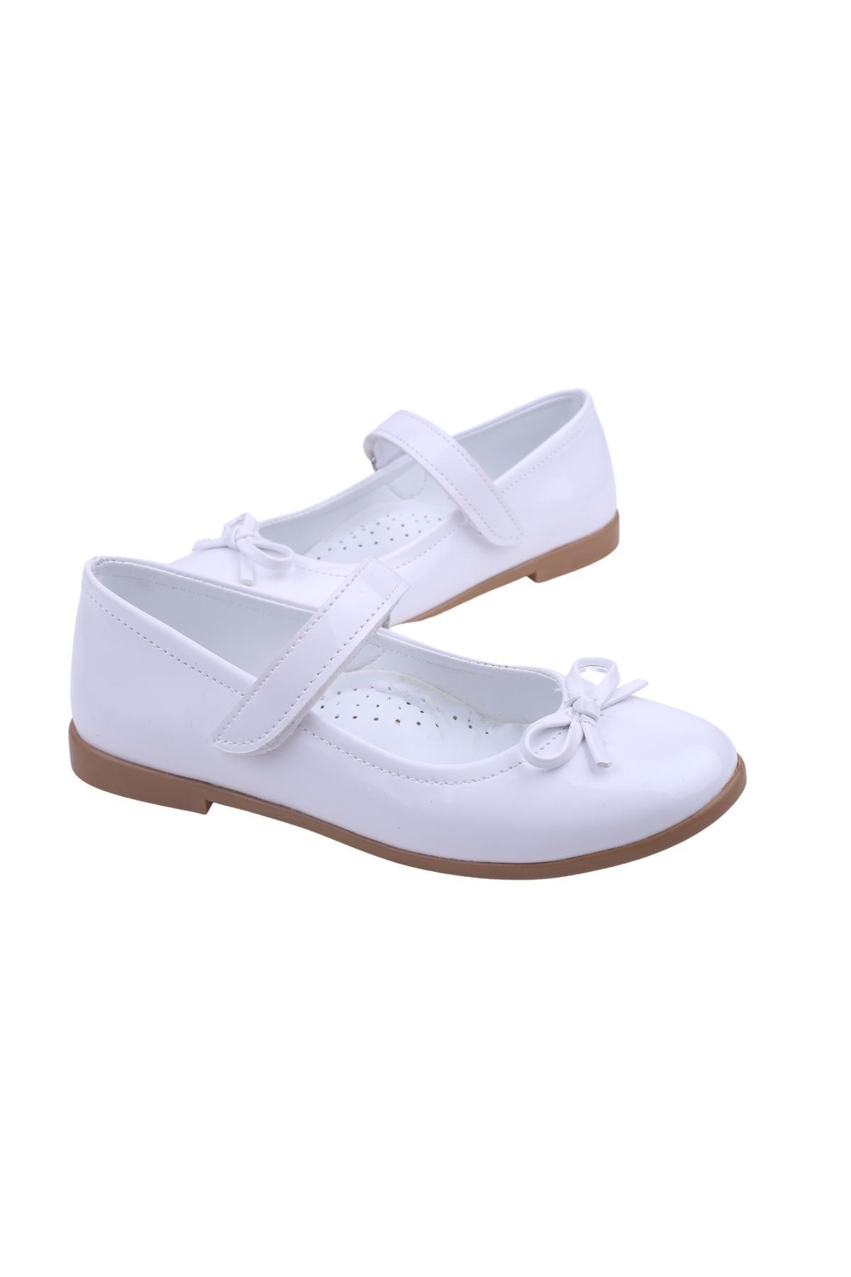 Ortaç 2079 Kız Çocuk Balerin Cırtlı Rugan Babet Ayakkabı - Görsel 3