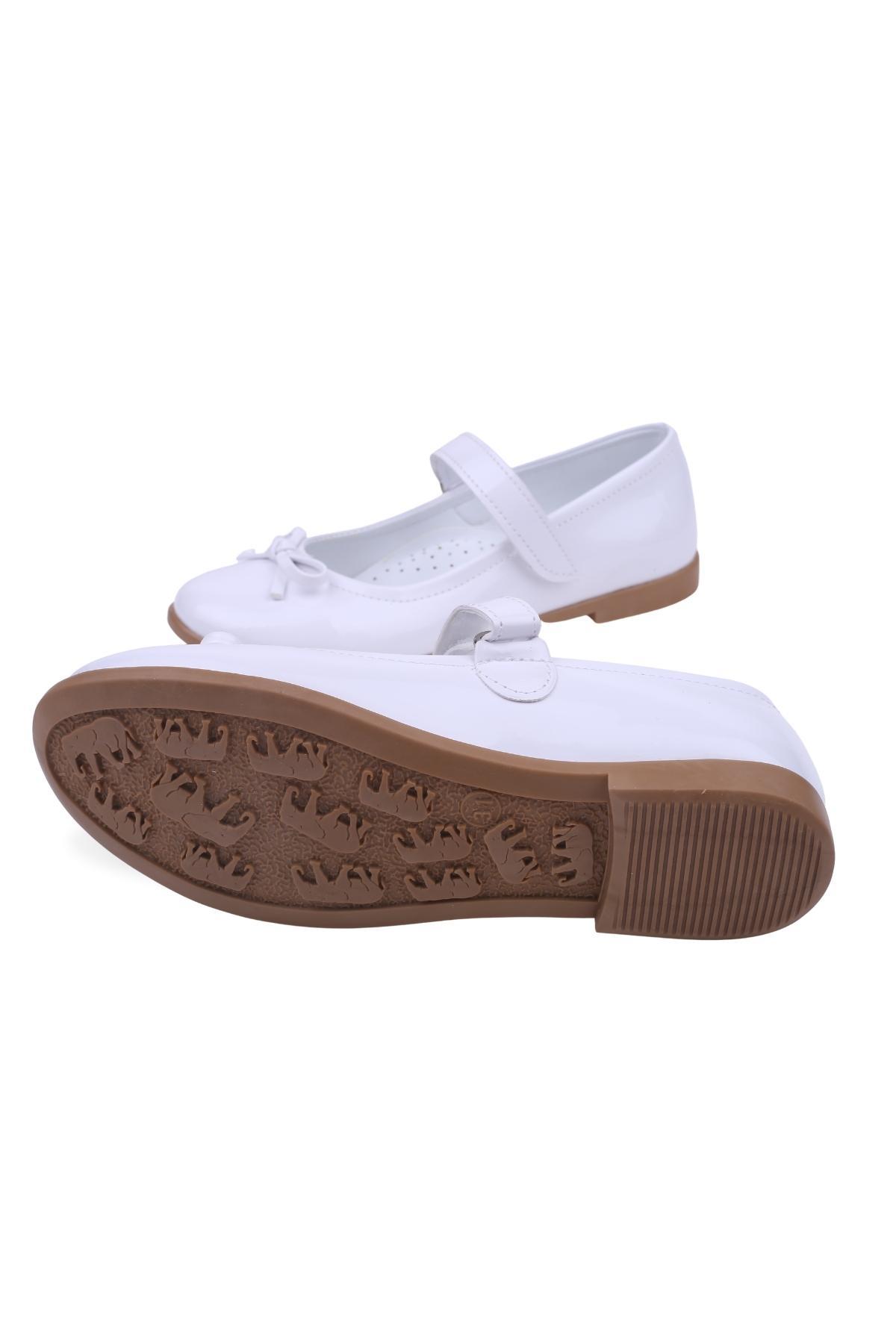 Ortaç 2079 Kız Çocuk Balerin Cırtlı Rugan Babet Ayakkabı - Görsel 6