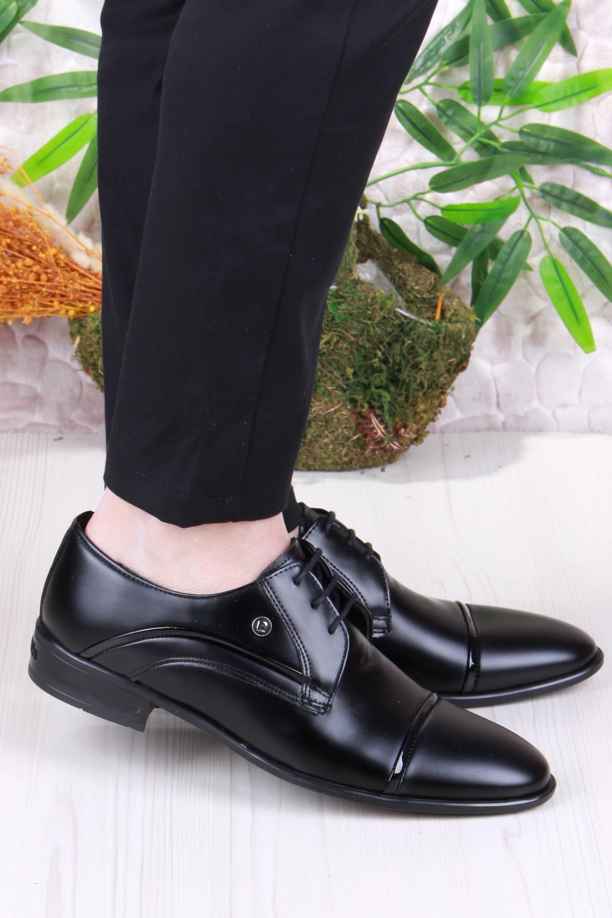 7058 Siyah Açma Damat Ayakkabısı Takım Ayakkabısı Erkek Klasik Ayakkabı - Görsel 2
