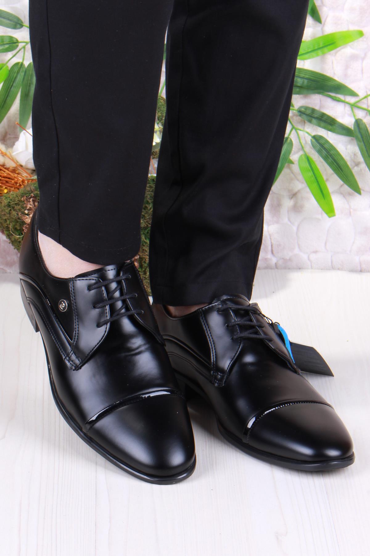 7058 Siyah Açma Damat Ayakkabısı Takım Ayakkabısı Erkek Klasik Ayakkabı - Görsel 3