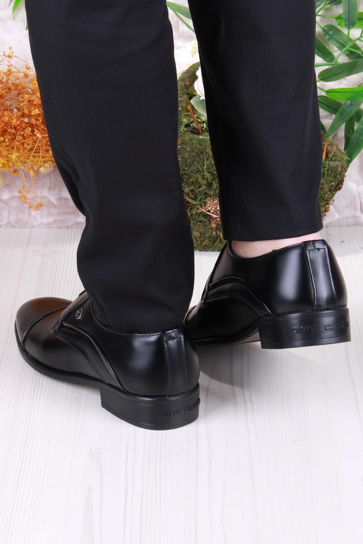 7058 Siyah Açma Damat Ayakkabısı Takım Ayakkabısı Erkek Klasik Ayakkabı - Görsel 5