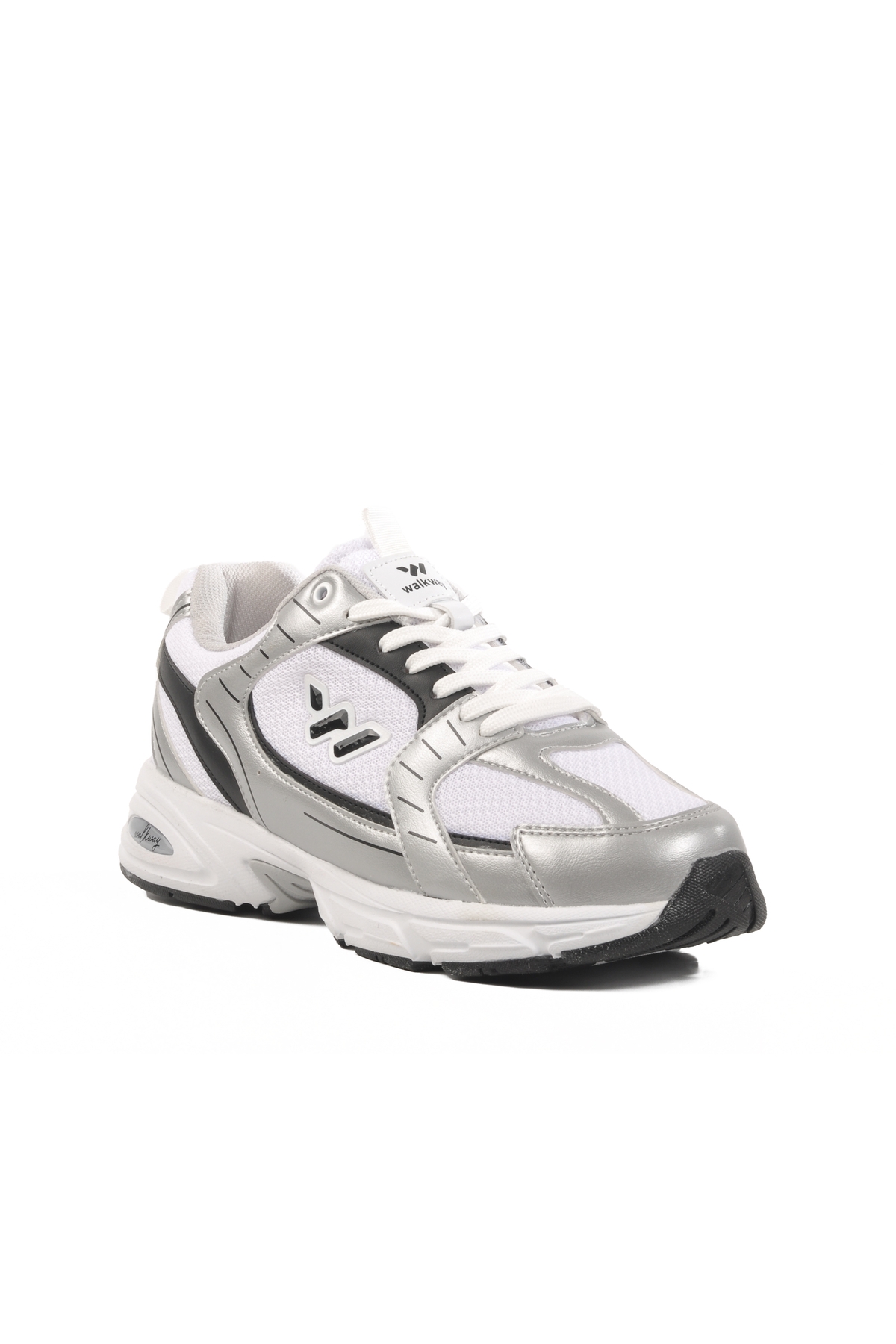 Beyaz Siyah Fileli Erkek Spor Ayakkabı Run M - Görsel 4