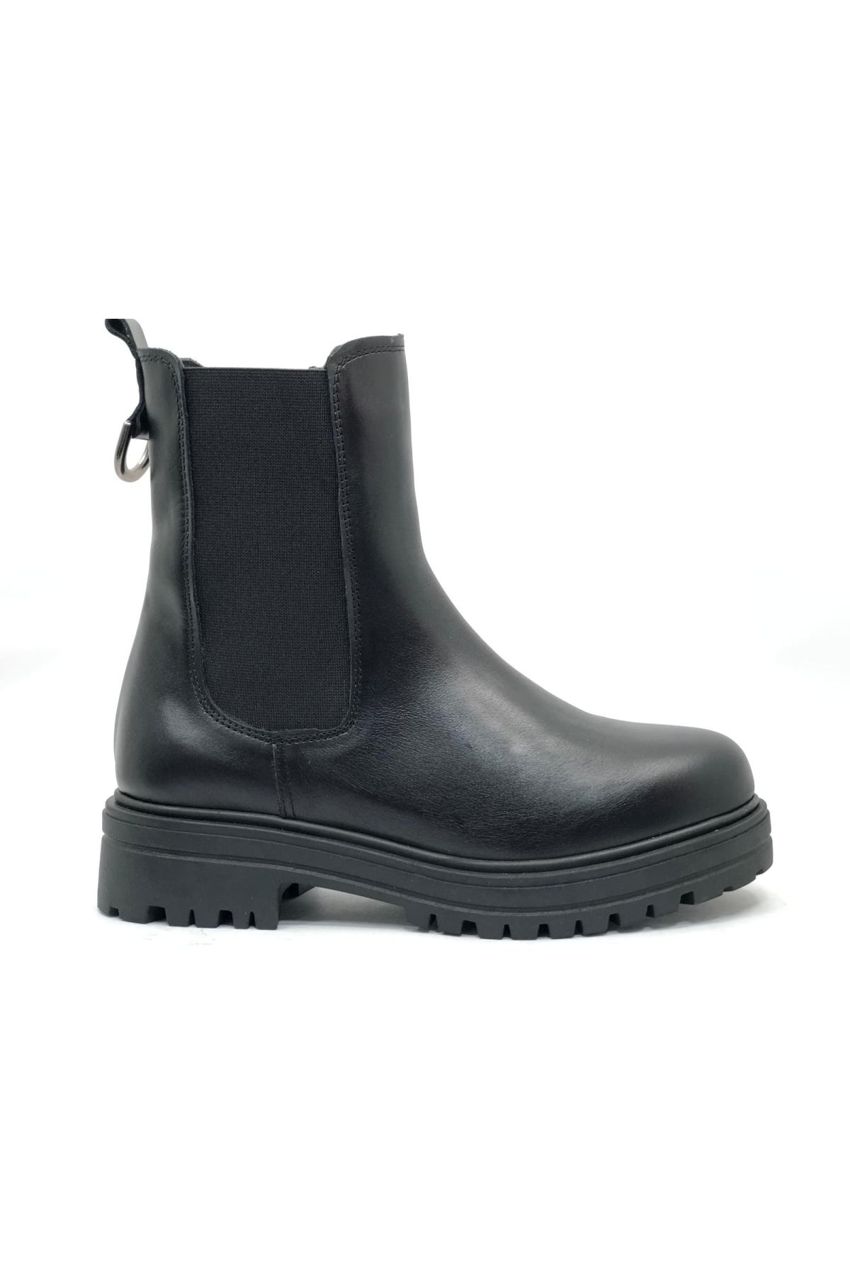 2282 Hakiki Deri Kaymaz Taban Düz Bot Kadın Bot - Görsel 2