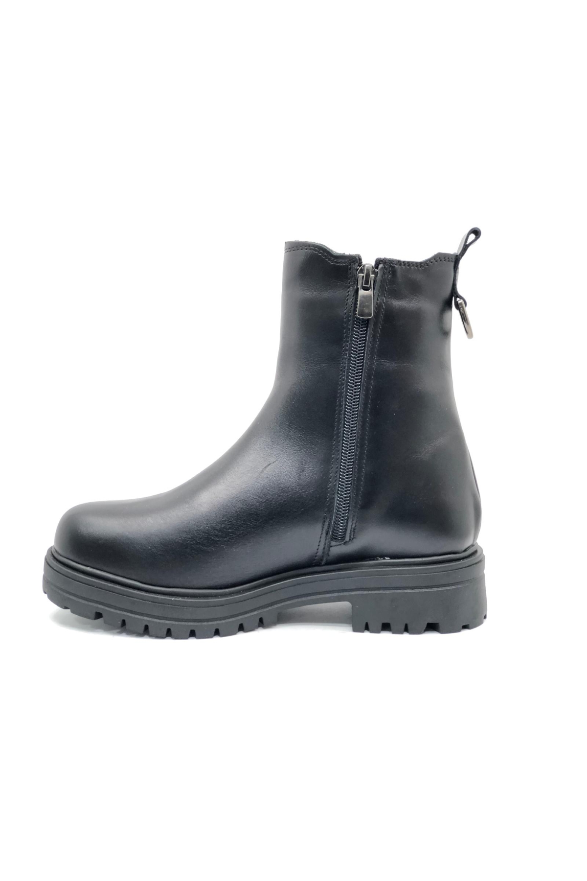 2282 Hakiki Deri Kaymaz Taban Düz Bot Kadın Bot - Görsel 6