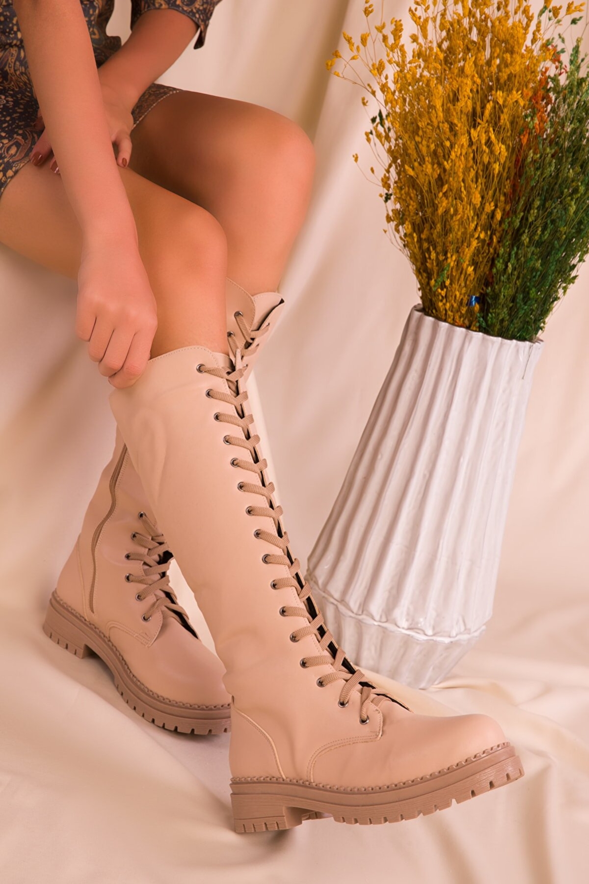 Siyah Postal Kadın Çizme - Görsel 2